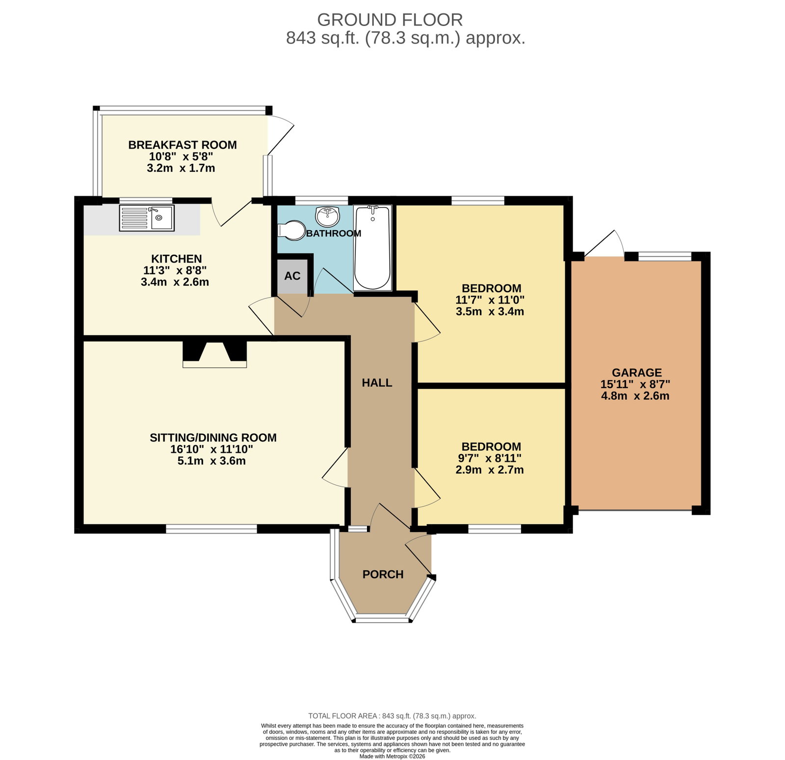 6, Lime Tree Avenue, Malvern floorplan