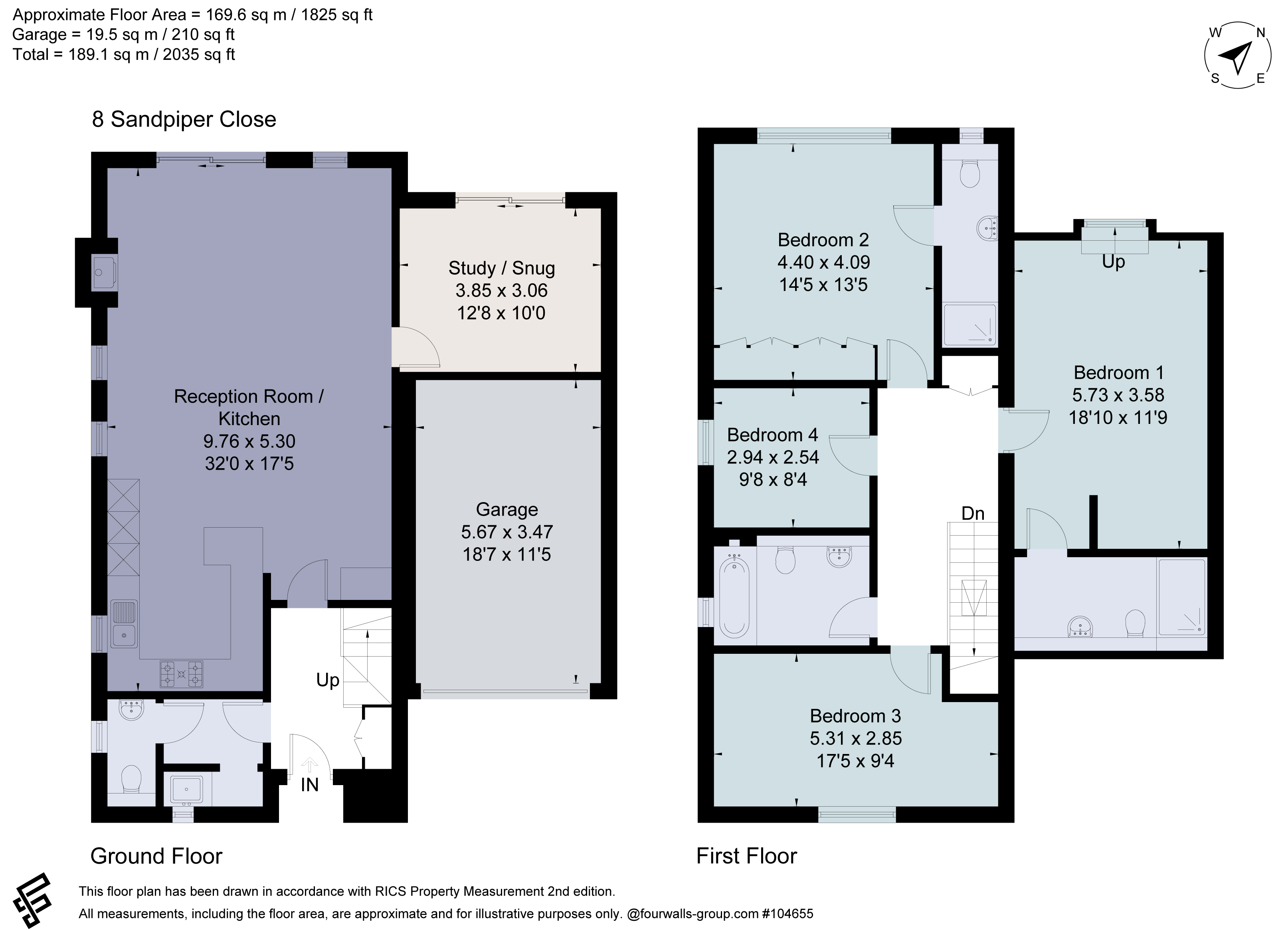 8, Sandpiper Close, Ashford floorplan