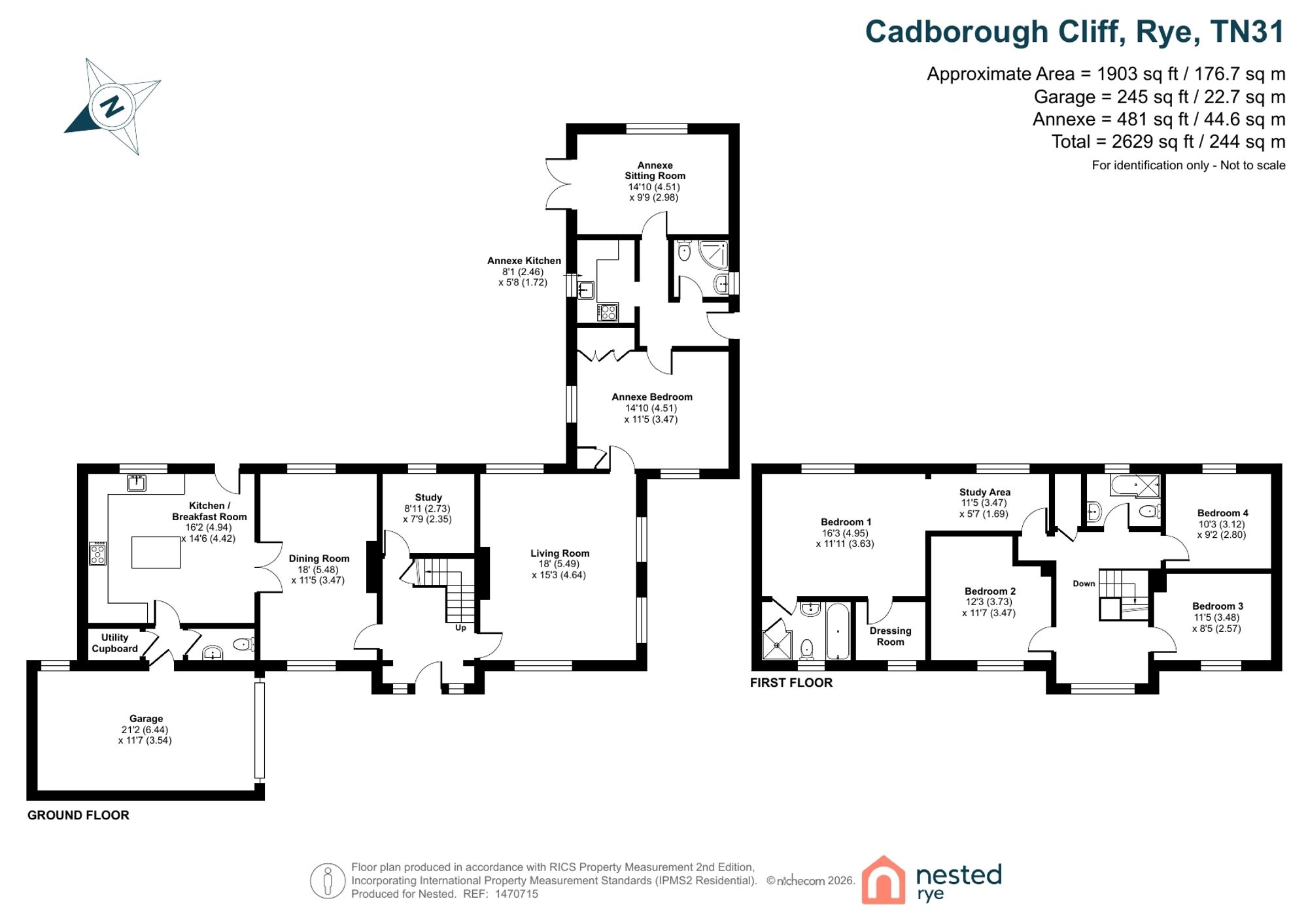 8b Cadborough Cliff, Rye floorplan