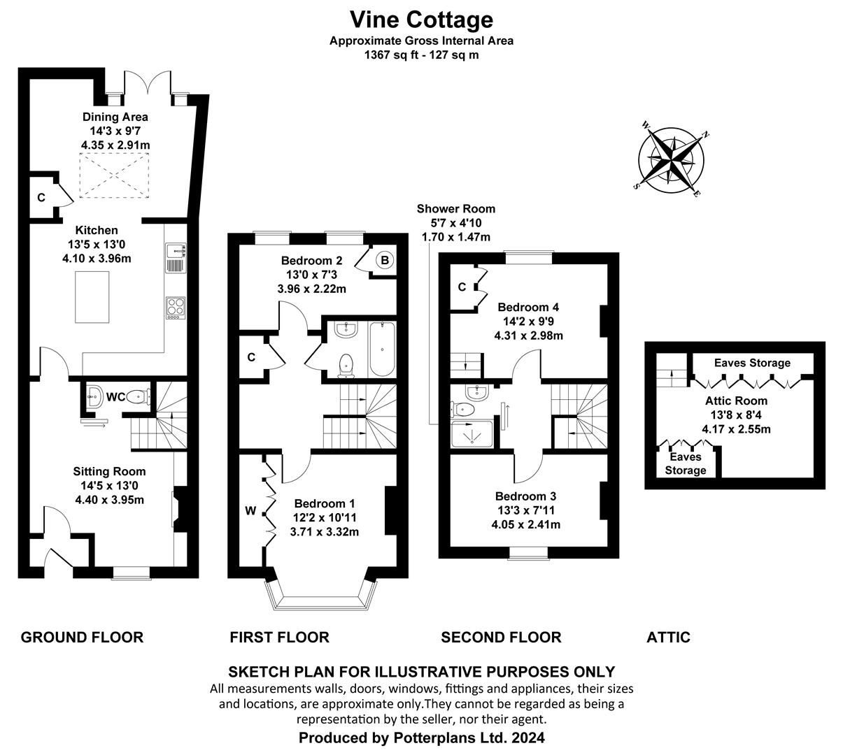 Vine Cottage, 12, Market Hill, Cowes floorplan