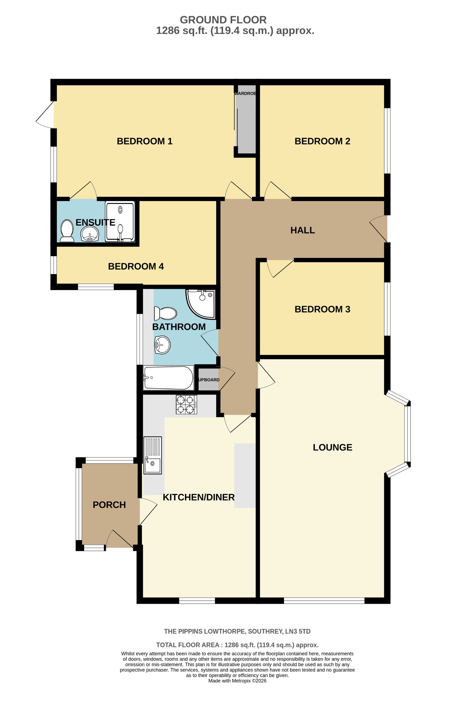 The Pippins, Lowthorpe, Southrey floorplan