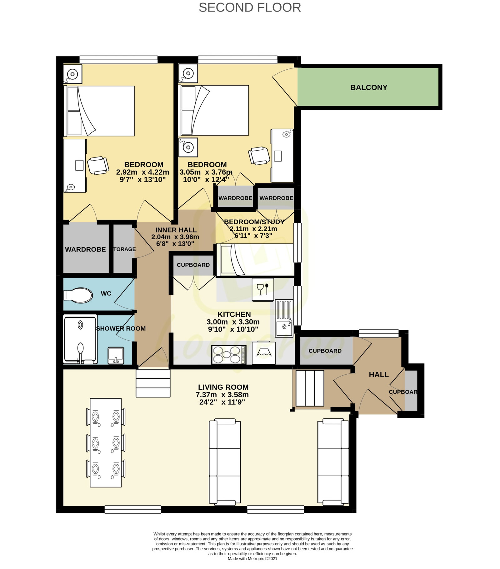44,Flat 10, Clarendon Square, Leamington Spa floorplan