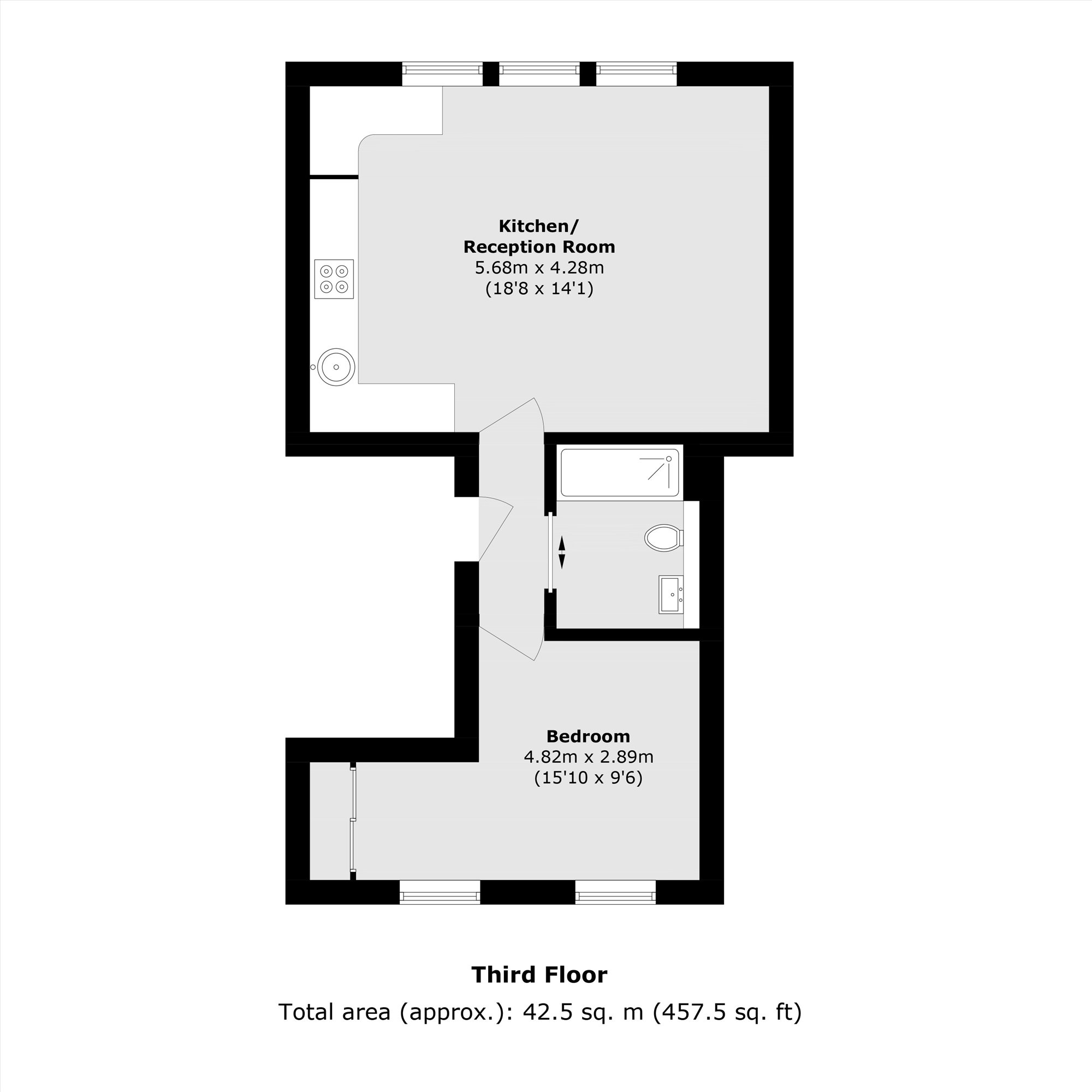 Apartment 3, 14A, King Street, London floorplan