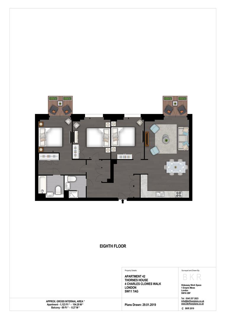 42, The Residence, Nine Elms floorplan