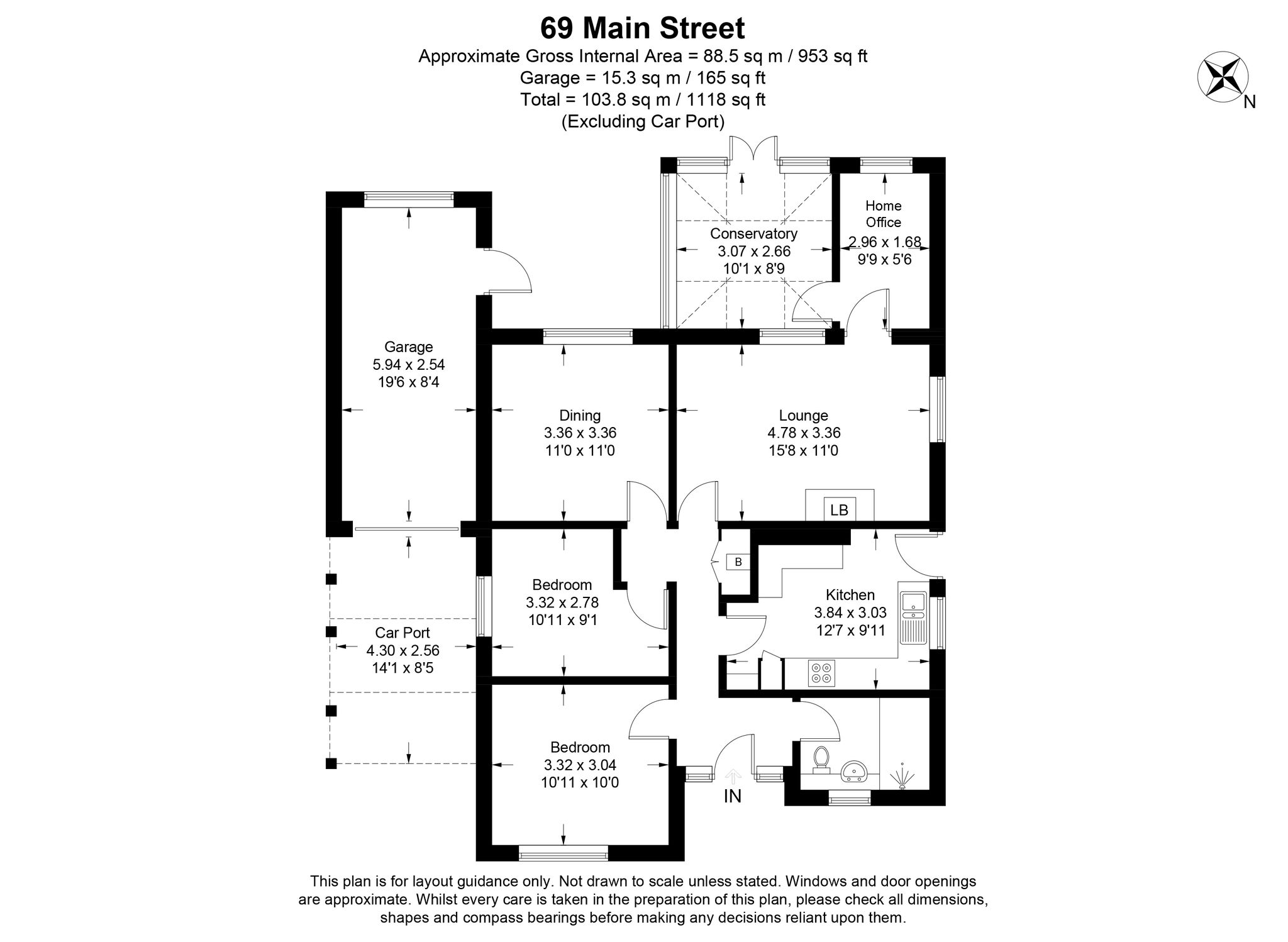 69, Main Street, Grantham floorplan