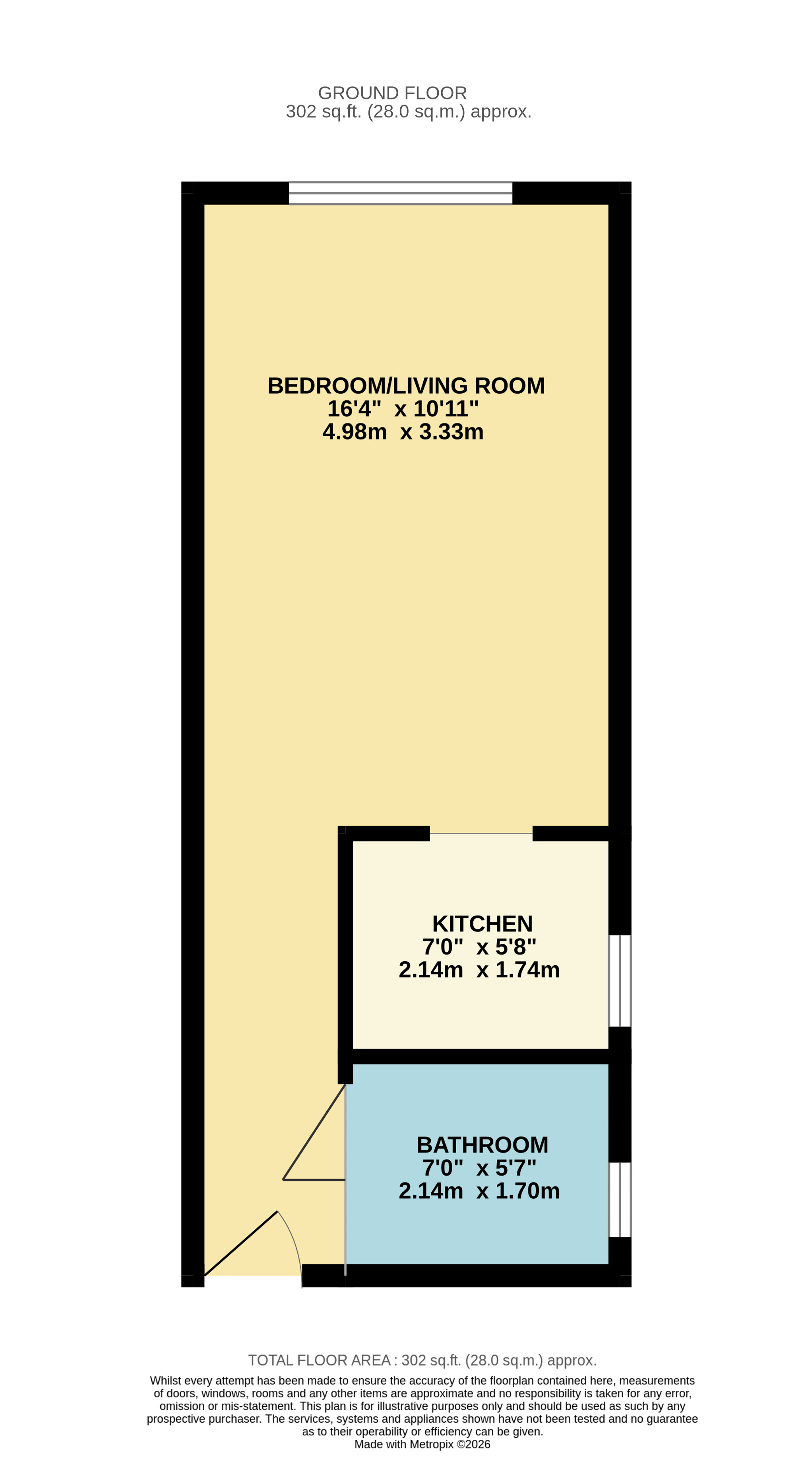 Flat 1, 12, Melbourne Road, Bournemouth floorplan
