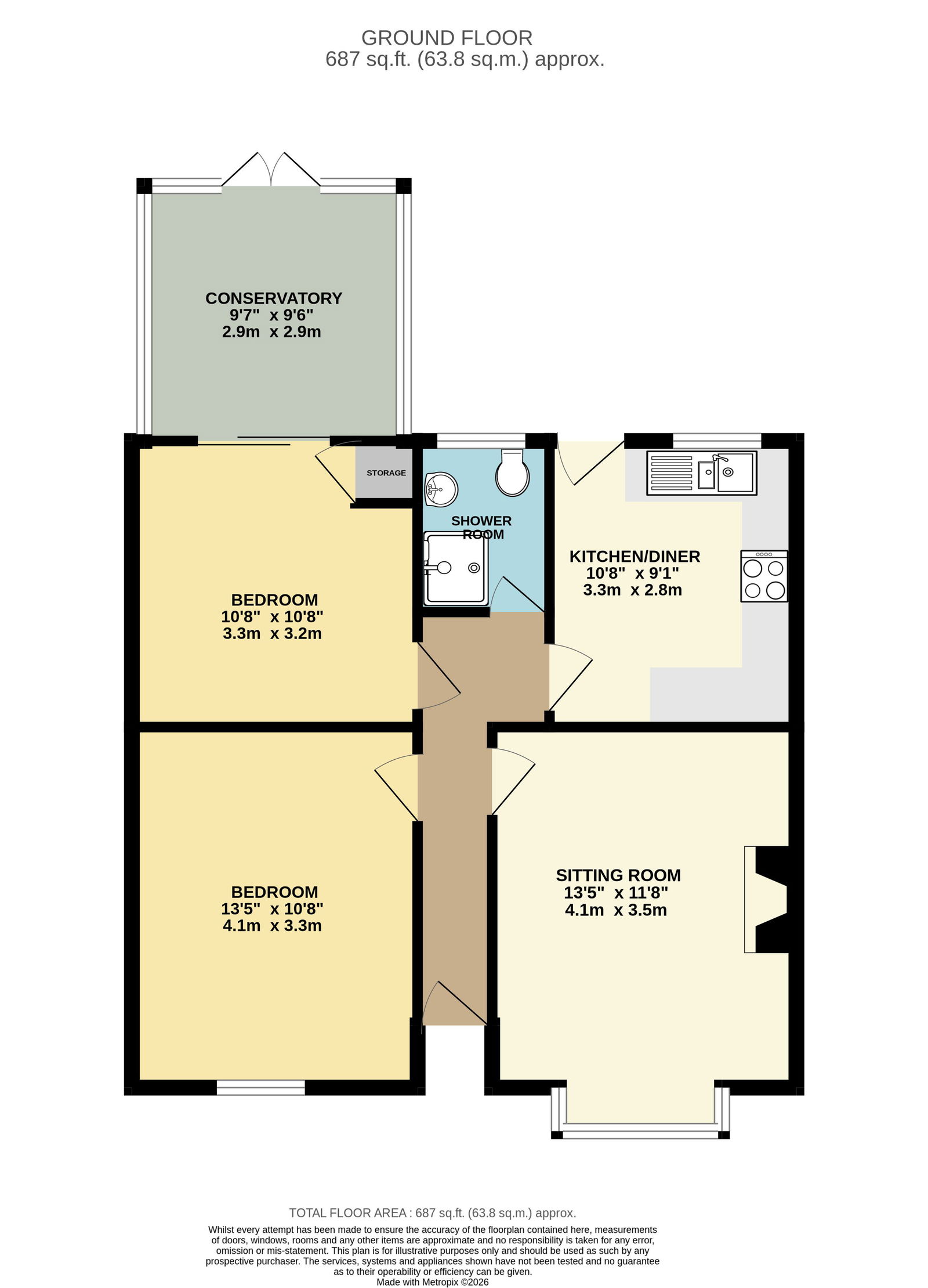 21, Handbury Road, Malvern floorplan