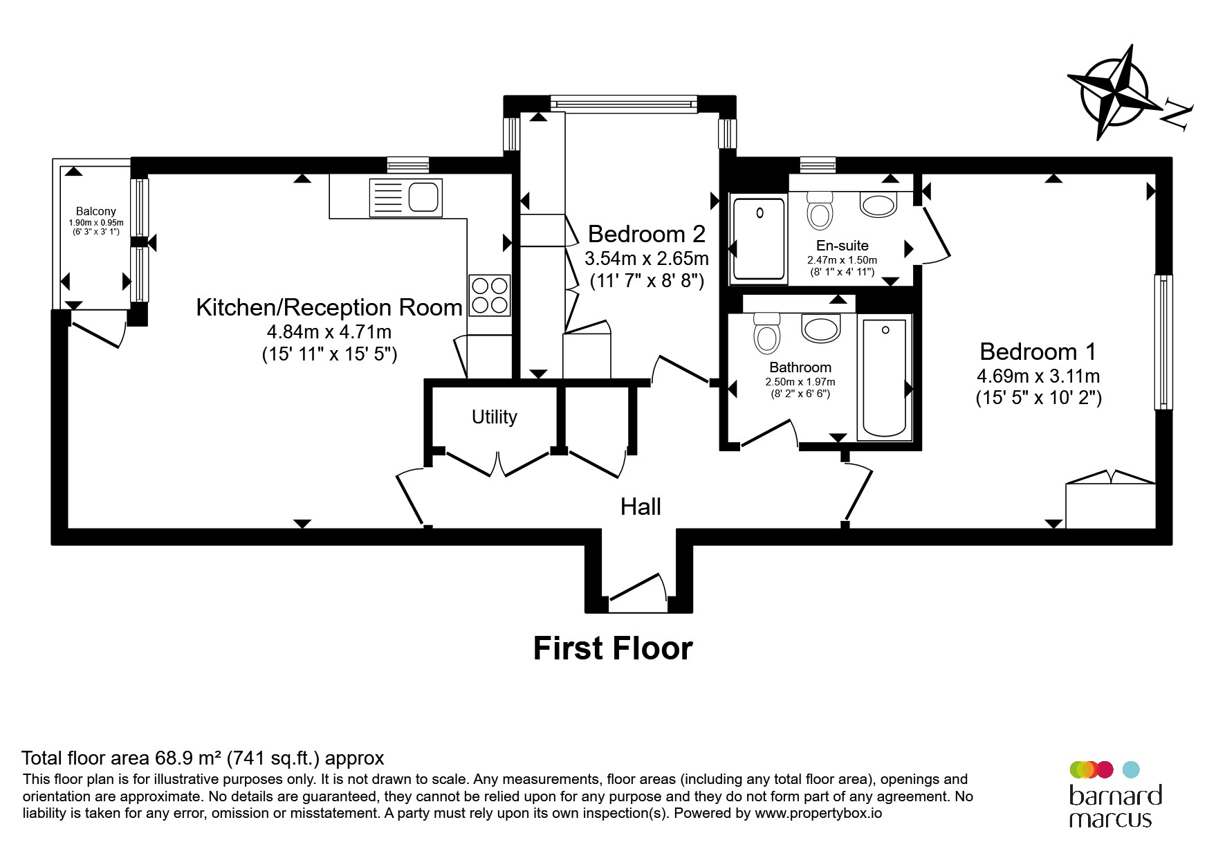 Flat 8, Gloucester House, 21, Scott Avenue, London floorplan