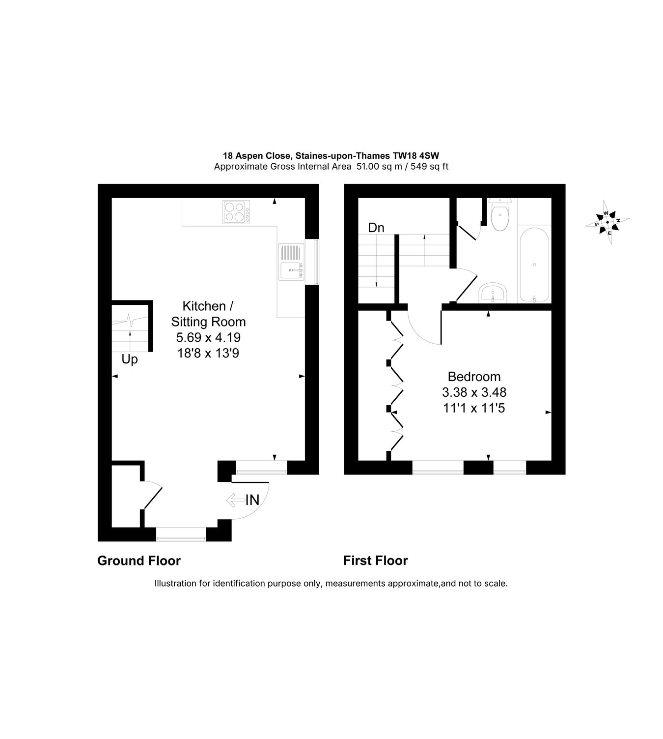 18, Aspen Close, Staines-upon-Thames floorplan
