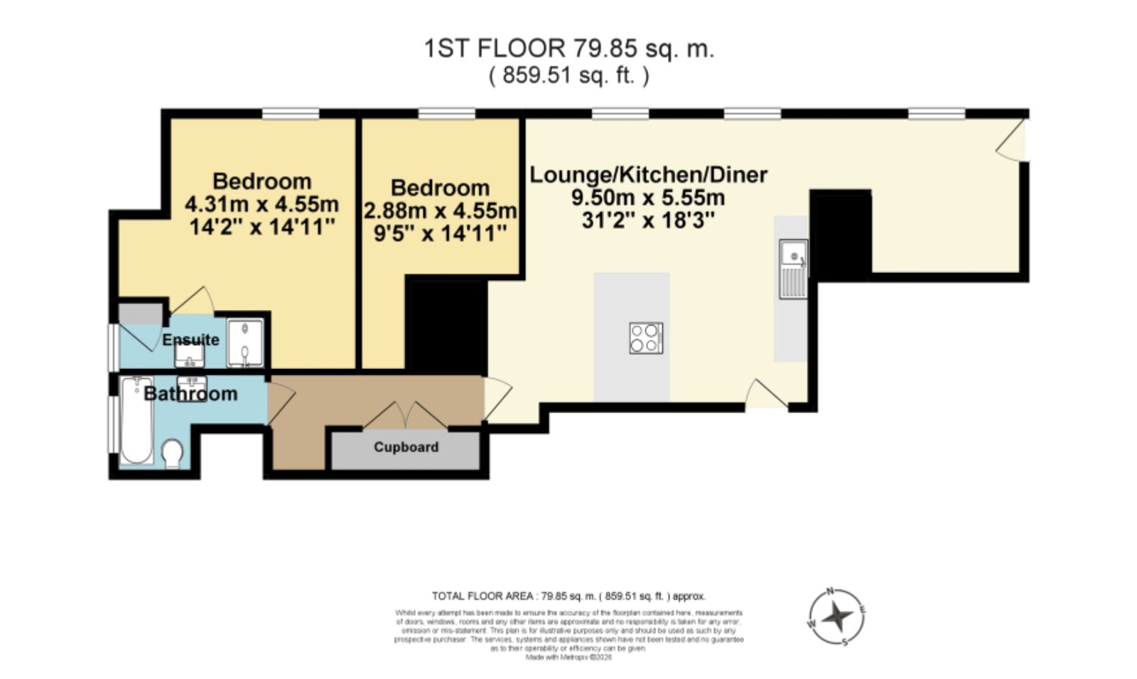 Oak House, 115, Sandgate Road, Kent floorplan