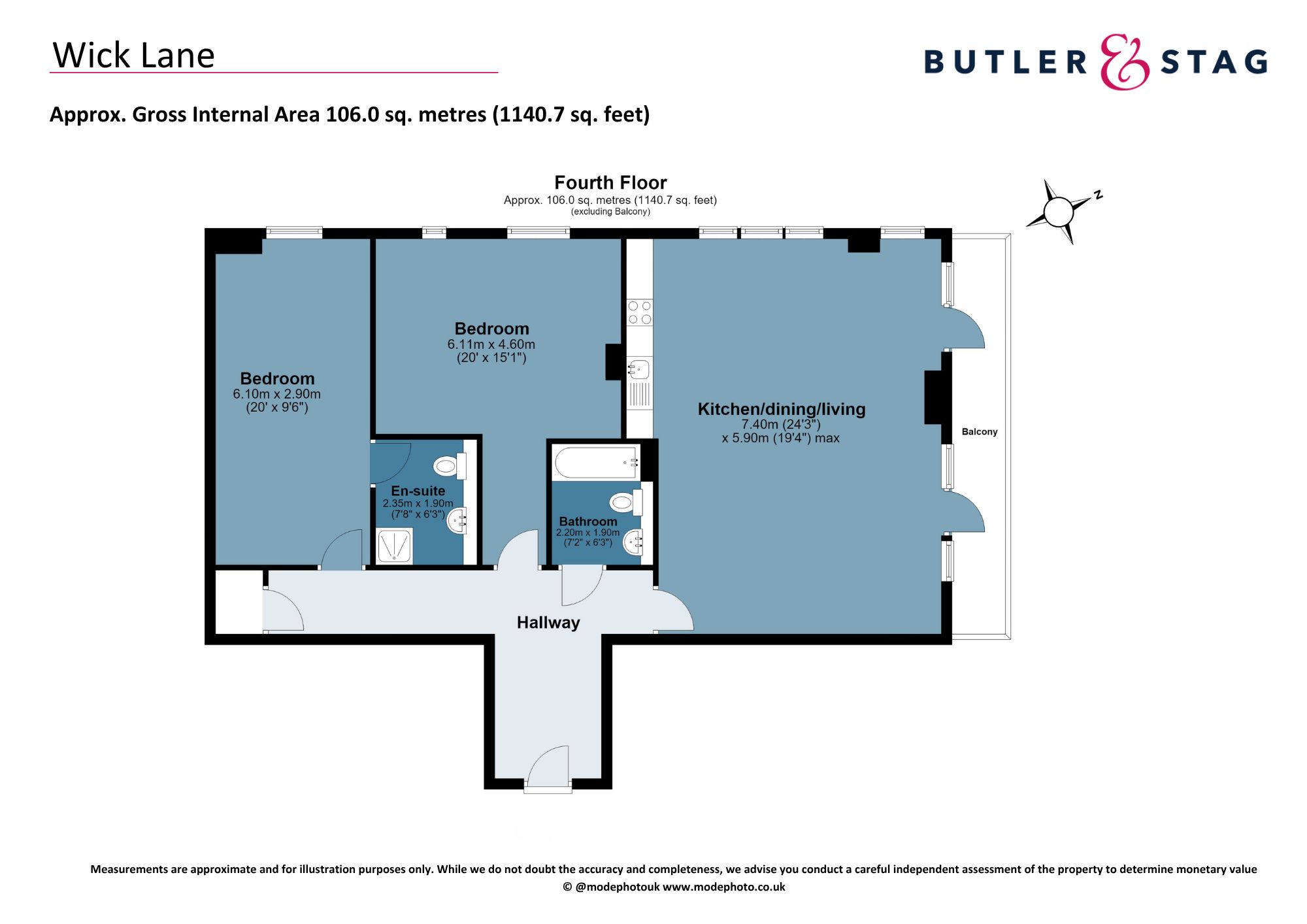Flat 407, Ink Court, London floorplan