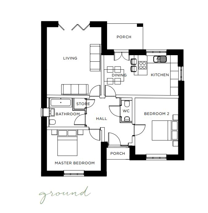 2 Bedrooms Bungalow for sale in Plot 18, The Warren, Hurst Green BB7