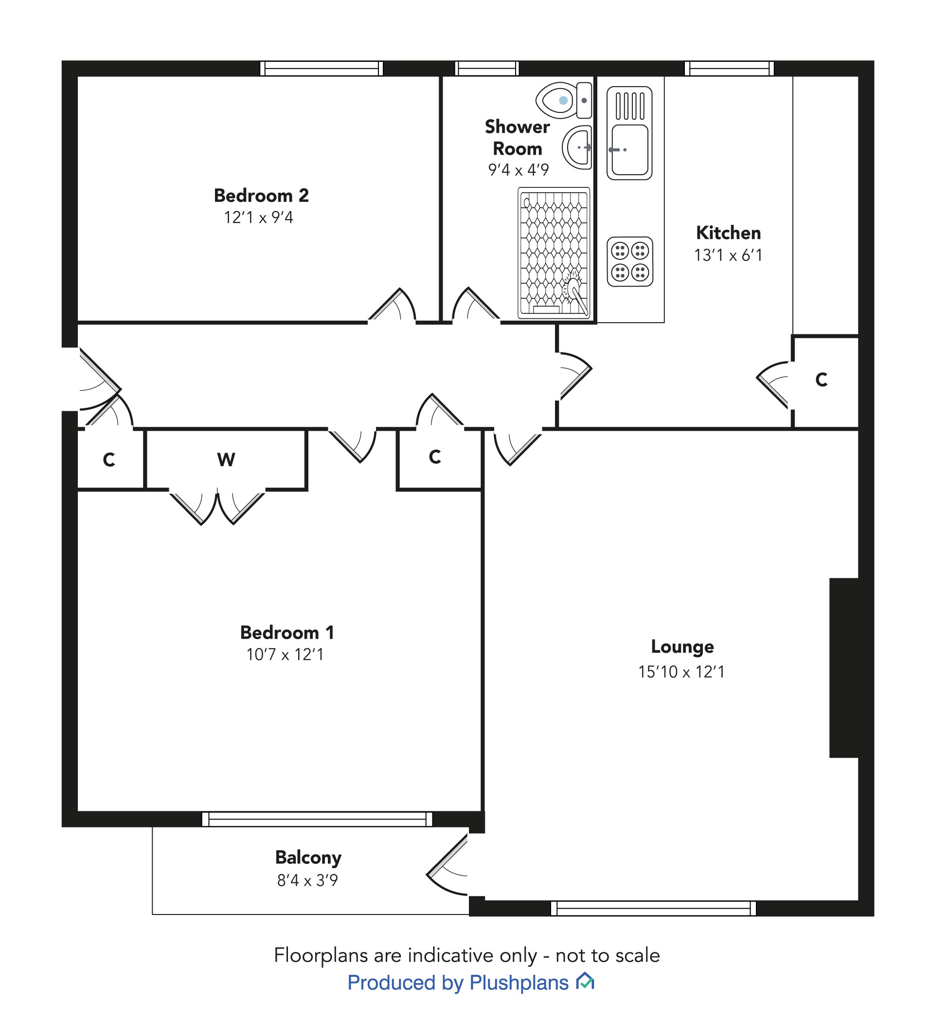Flat 1/2 17, Crookston Avenue, Glasgow floorplan