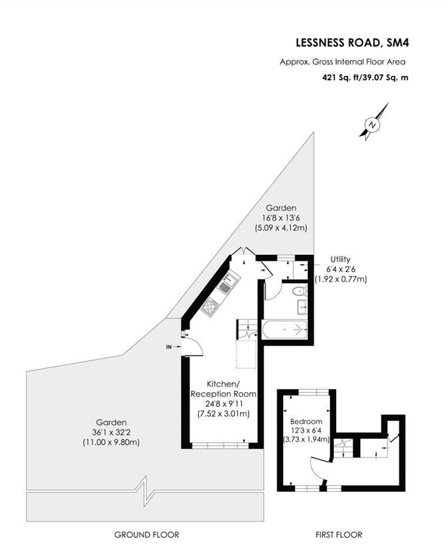1A,, Lessness Road, Morden floorplan