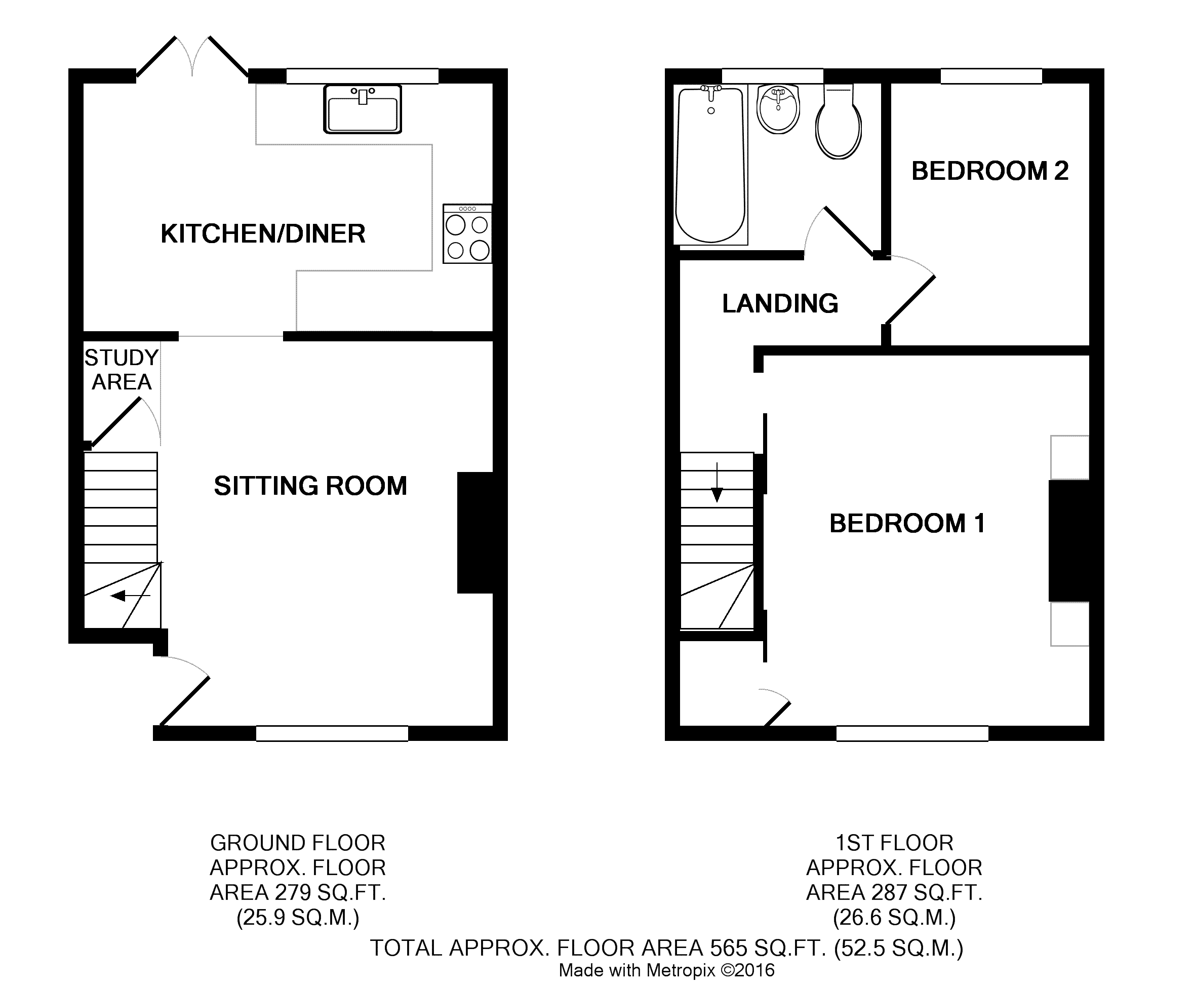 2 Bedrooms Terraced house to rent in South Strand, East Preston, West Sussex BN16