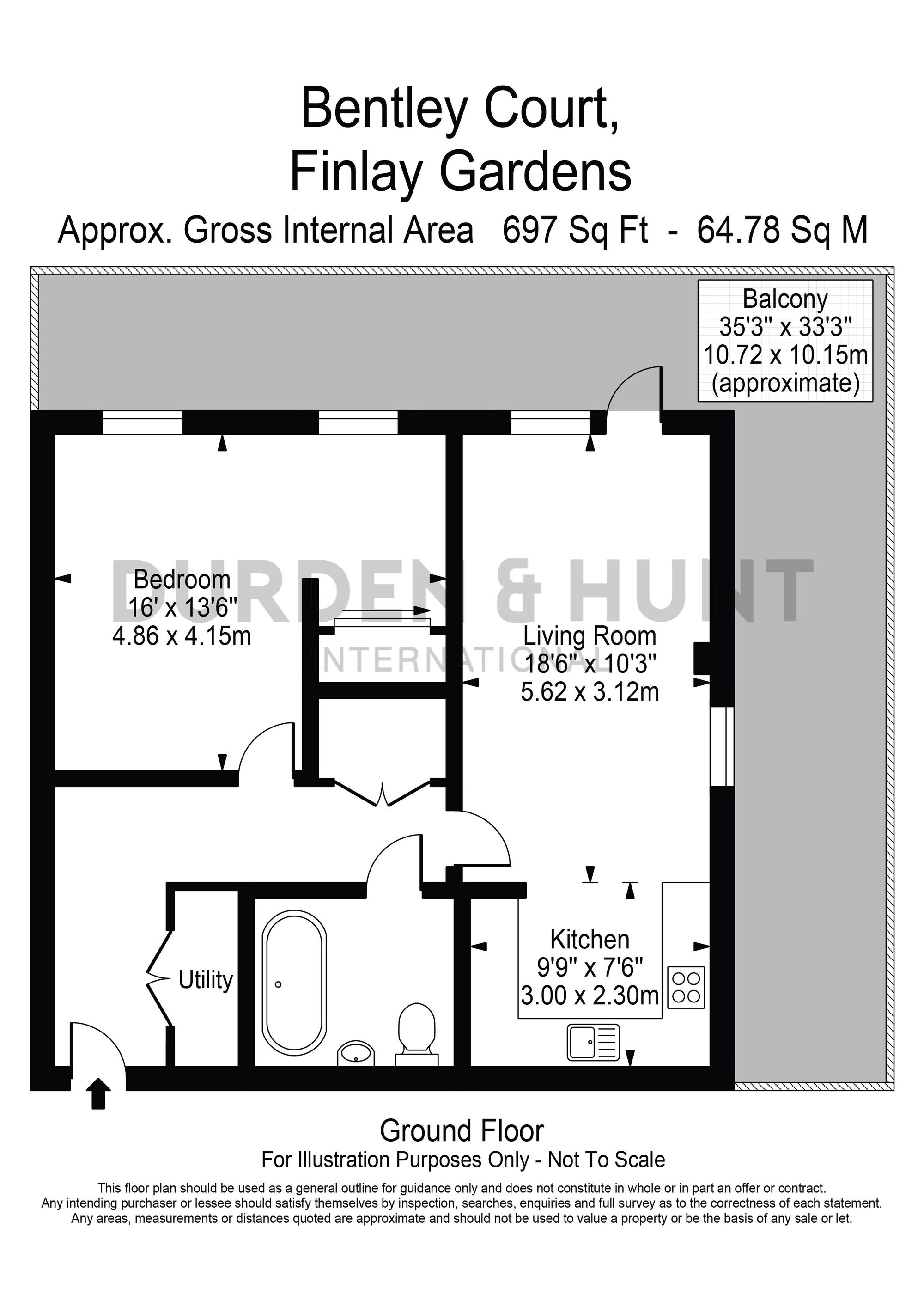Flat 21, Bentley Court Finlay Gardens, Hornchurch floorplan