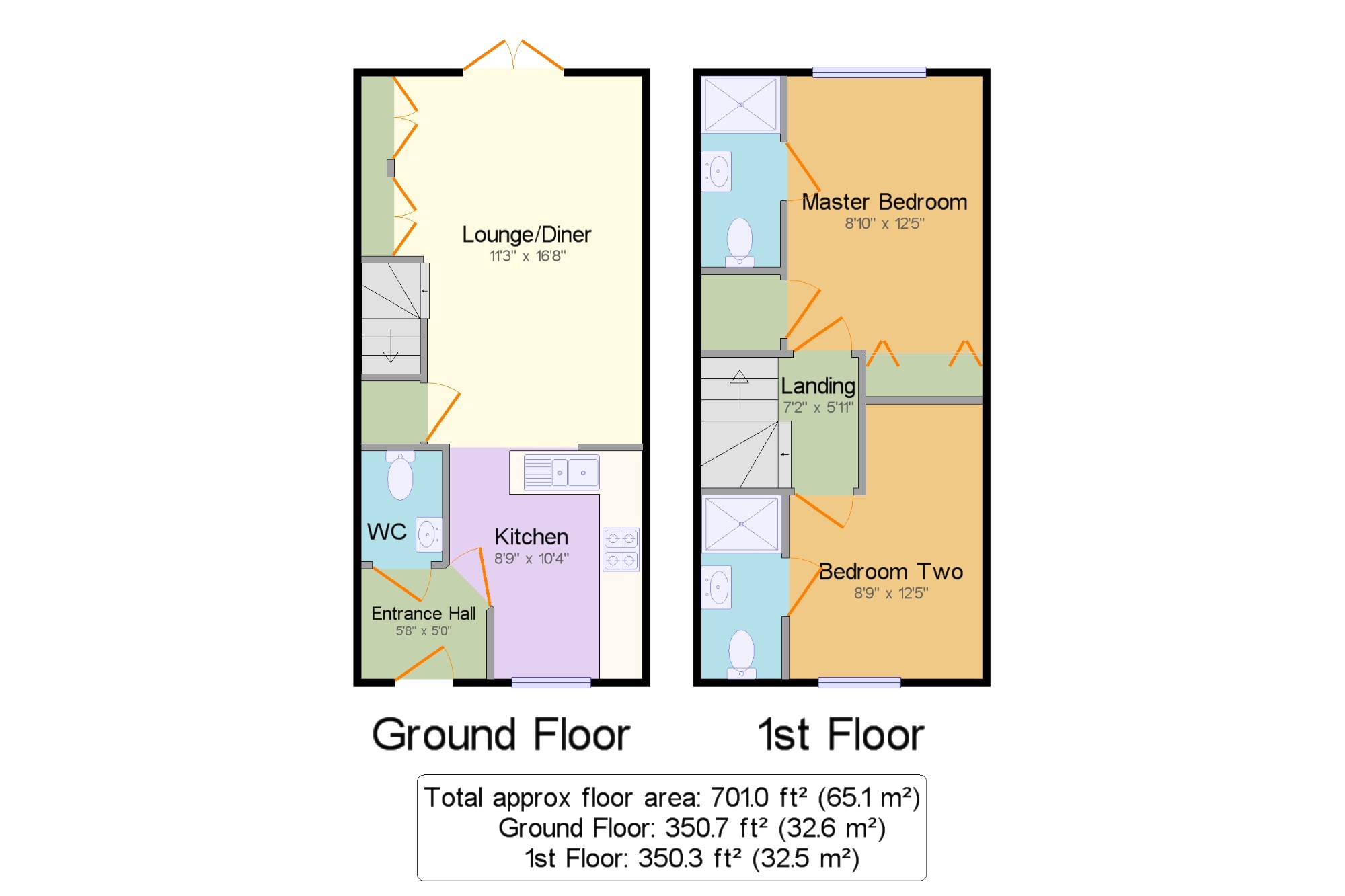 2 Bedrooms Terraced house for sale in Great High Ground, St. Neots, Cambridgeshire PE19