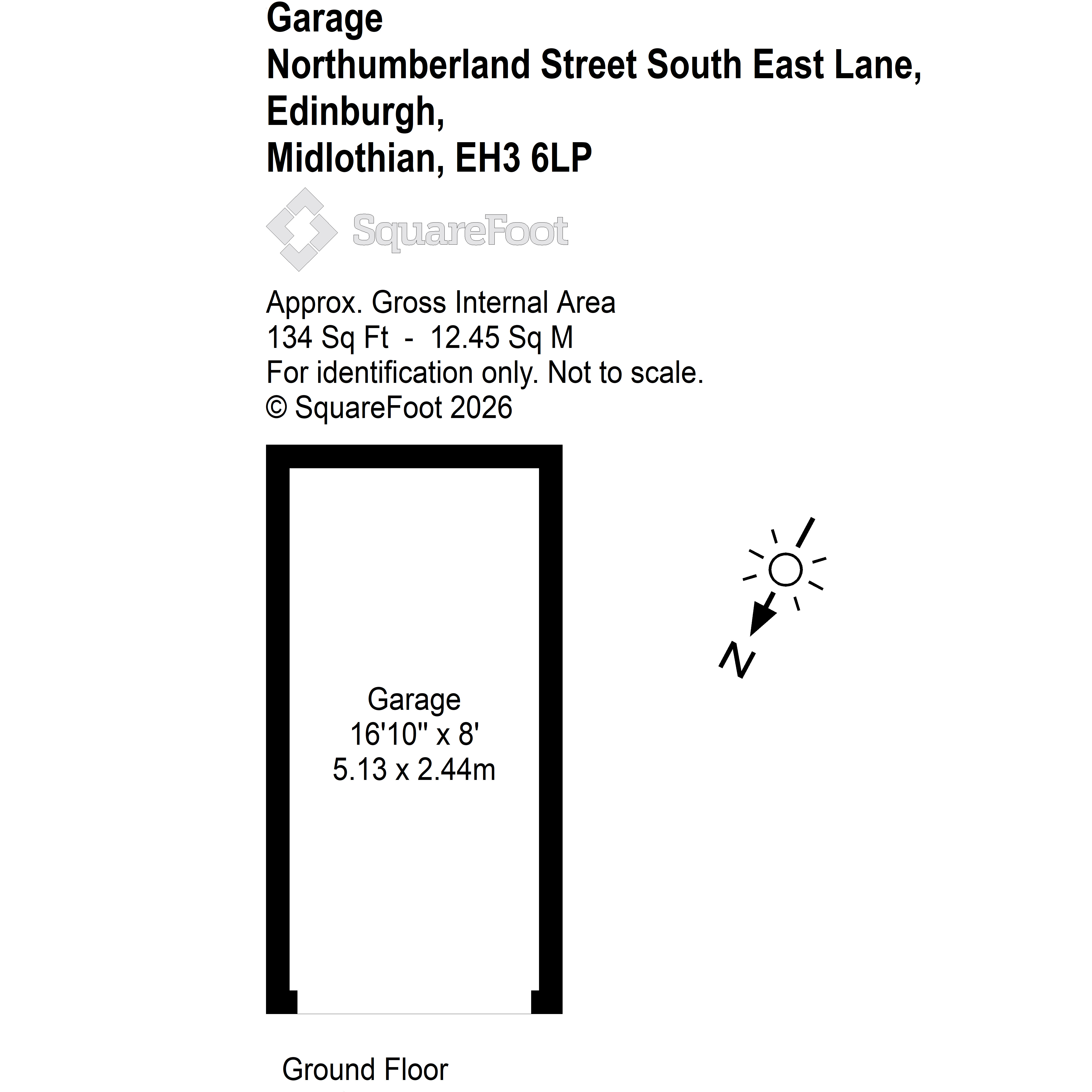 Garage 9D Northumberland Street South East Lane, New Town Edinburgh floorplan