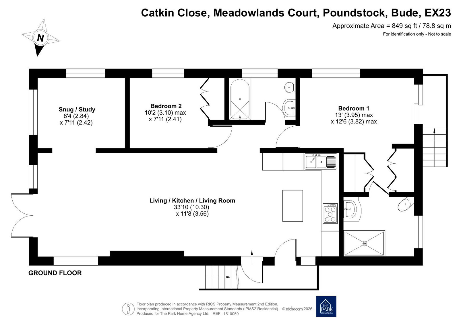 Meadowlands Court,5 Catkin Close, Bude floorplan