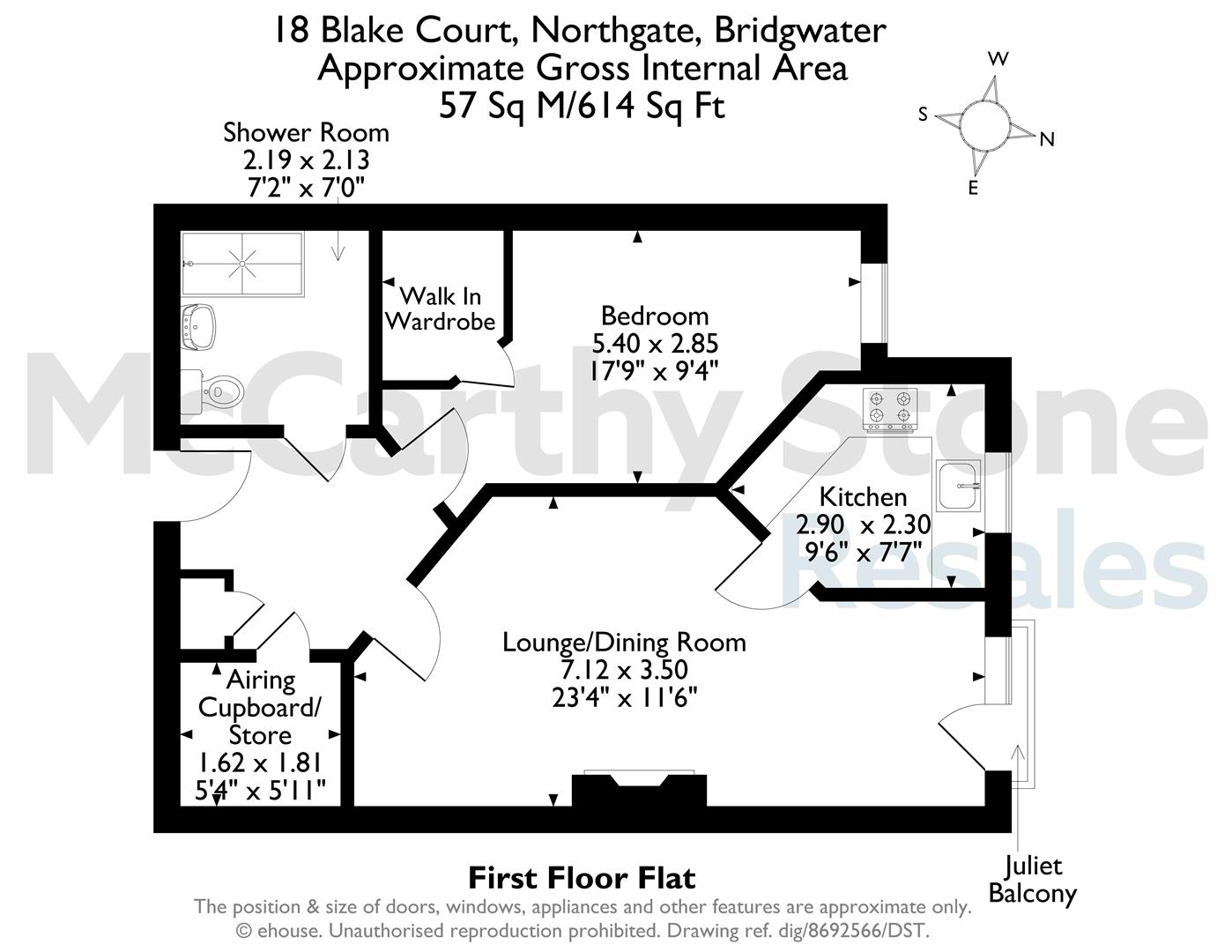 18 Blake Court, Northgate, Bridgwater floorplan