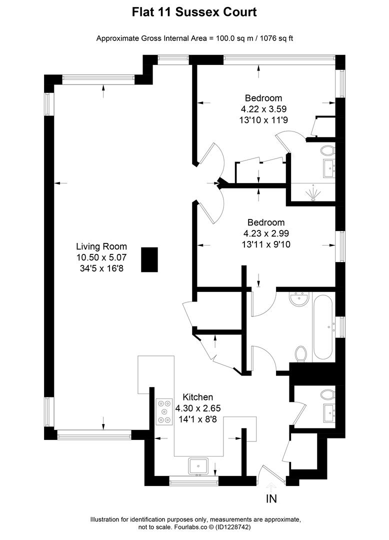 11, Sussex Court, Eaton Road, Hove floorplan