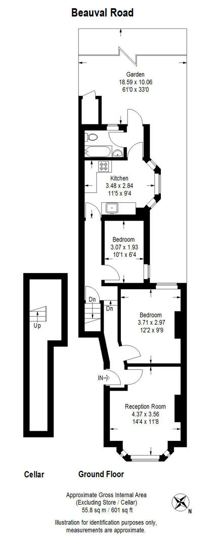Ground Floor Flat, 34, Beauval Road, London floorplan