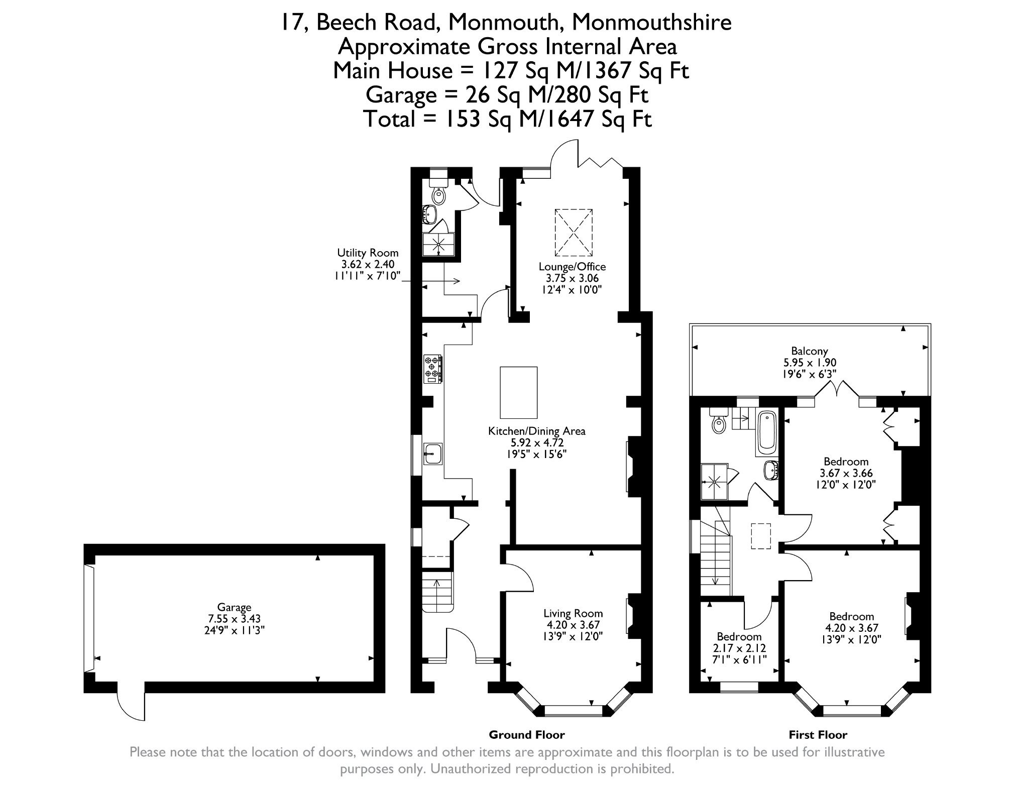 17, Beech Road, Monmouth floorplan