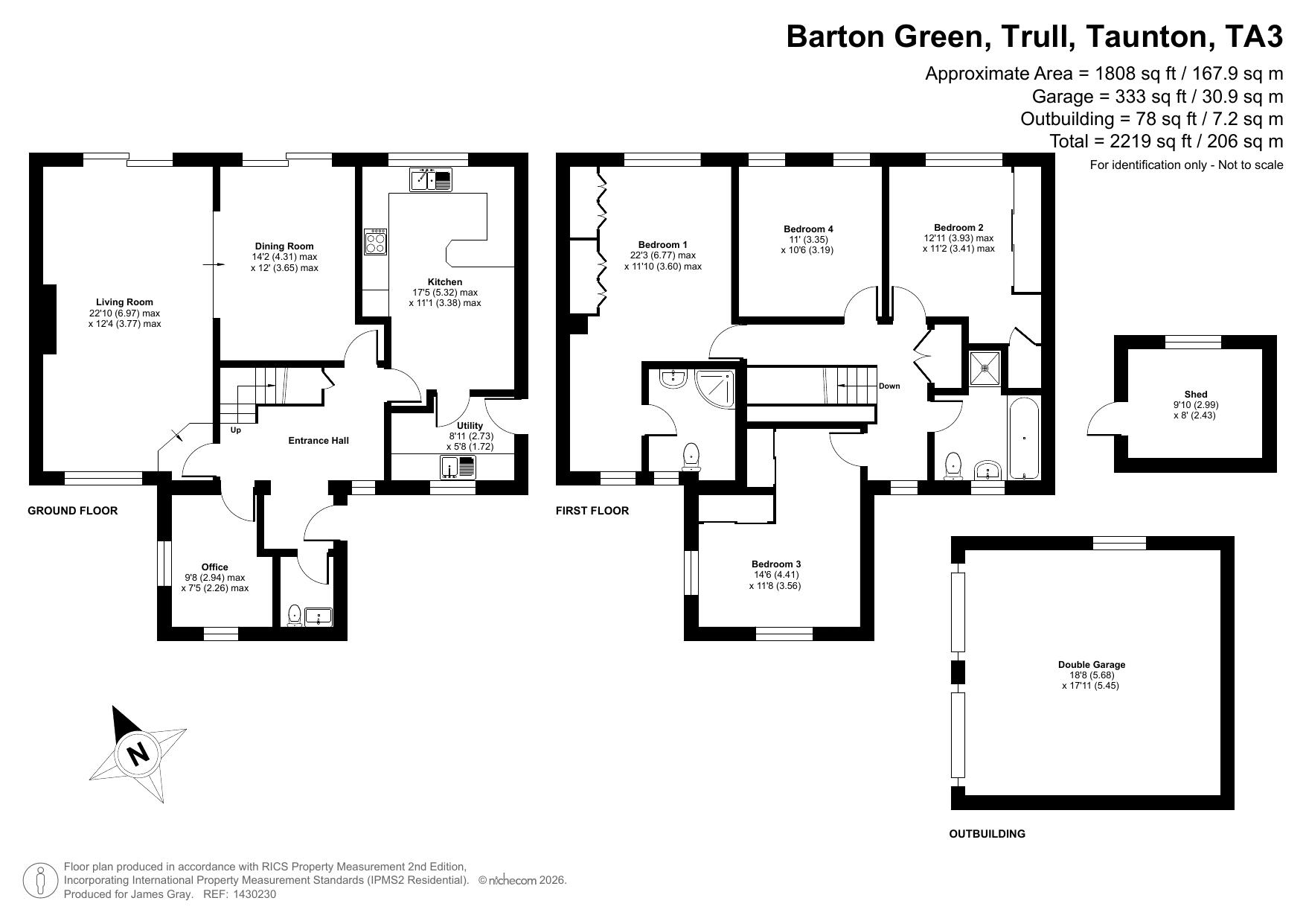 4, Barton Green, Taunton floorplan