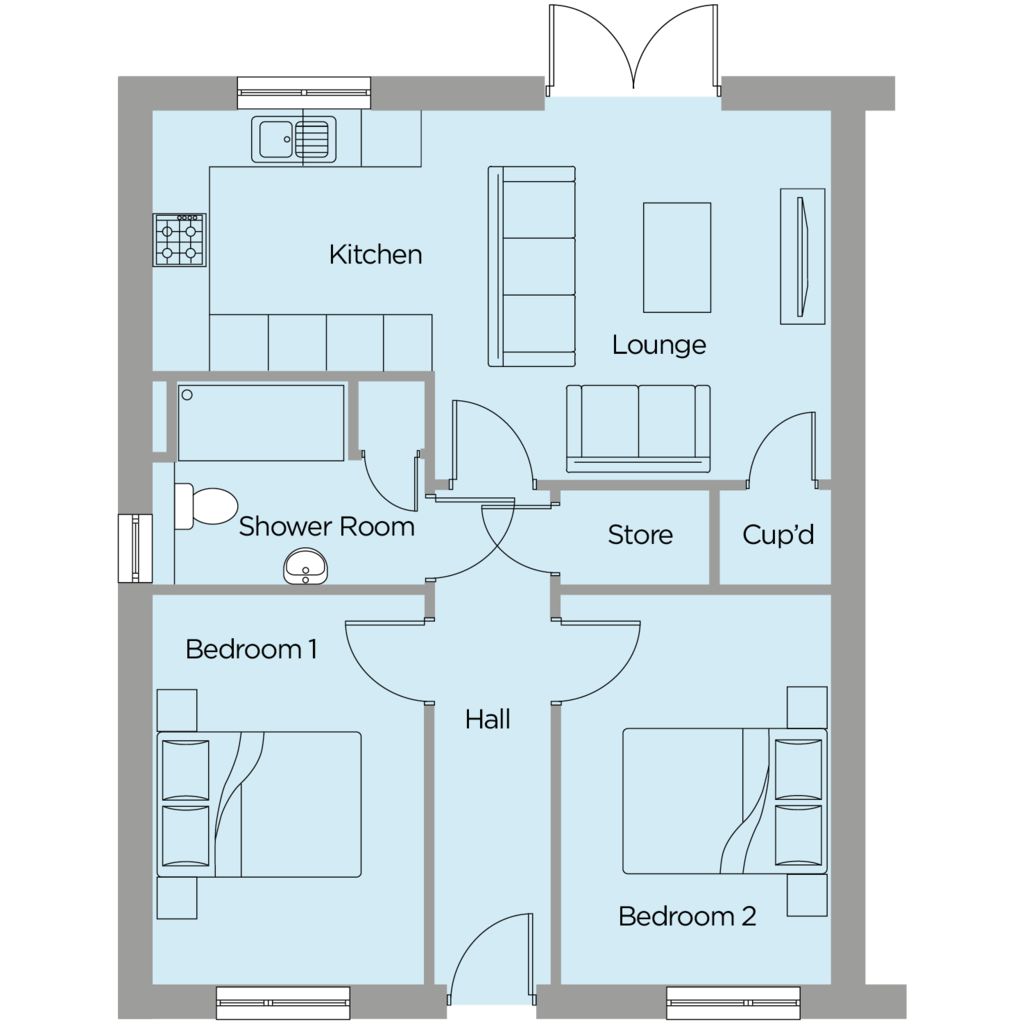 Willow Farm, Choppington NE62, 2 bedroom bungalow for sale 61816594