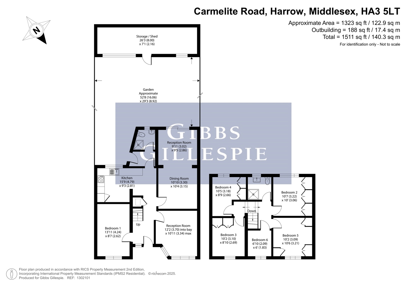 1, Carmelite Road, Middlesex floorplan