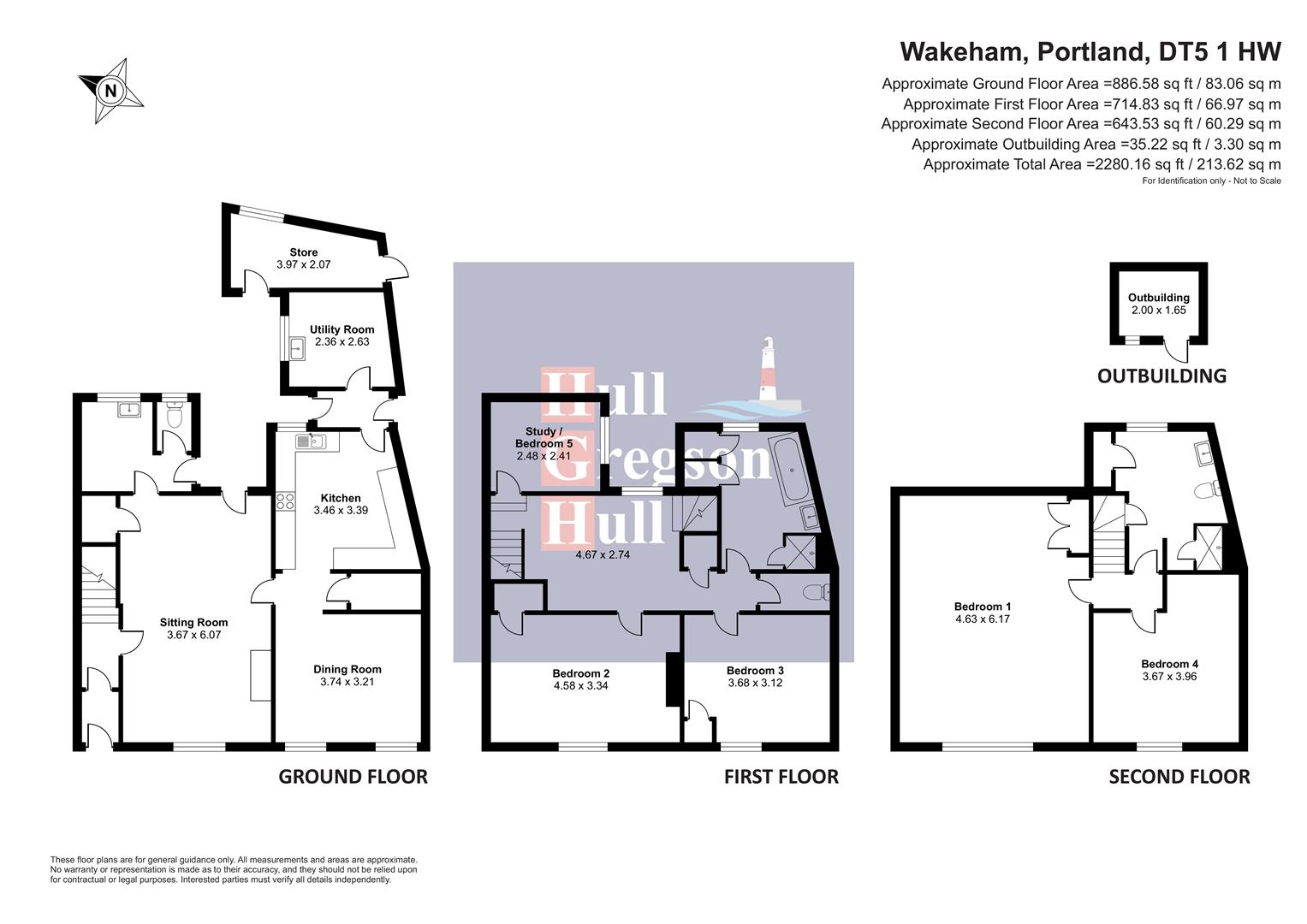 King Wills Cottage, 63 - 65, Wakeham, Portland floorplan