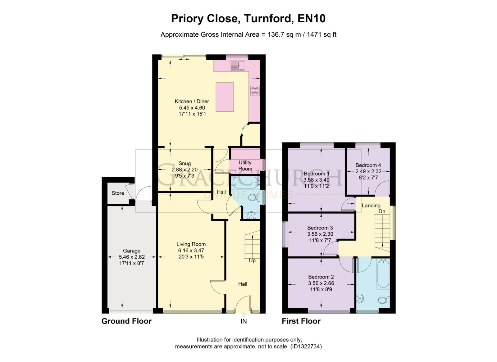 3 Priory Close, Turnford, Broxbourne floorplan