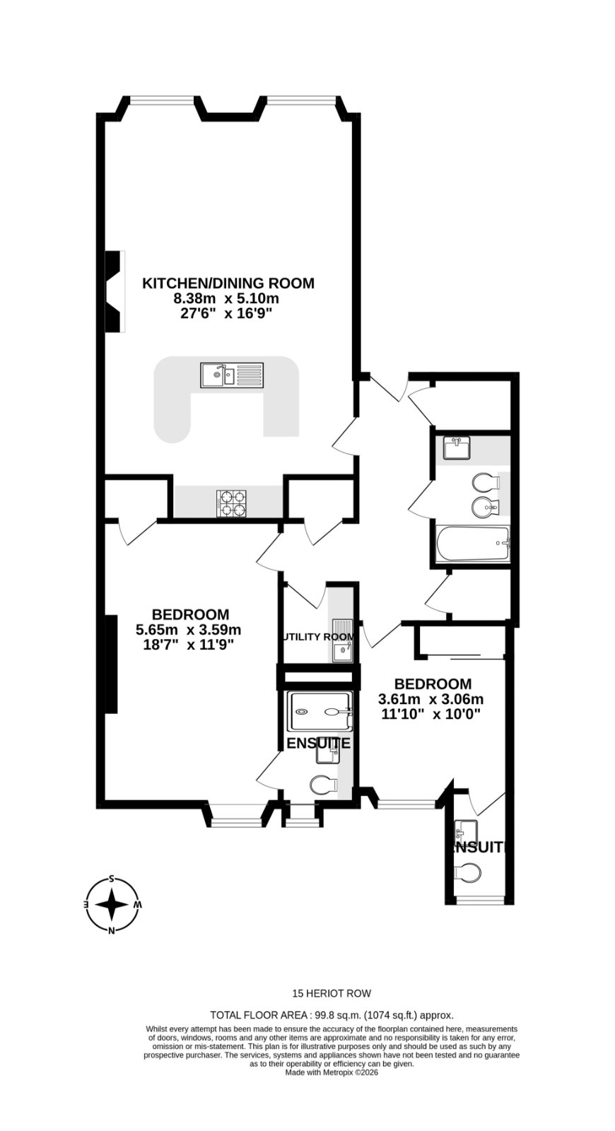 15 (GF) Heriot Row, Edinburgh floorplan