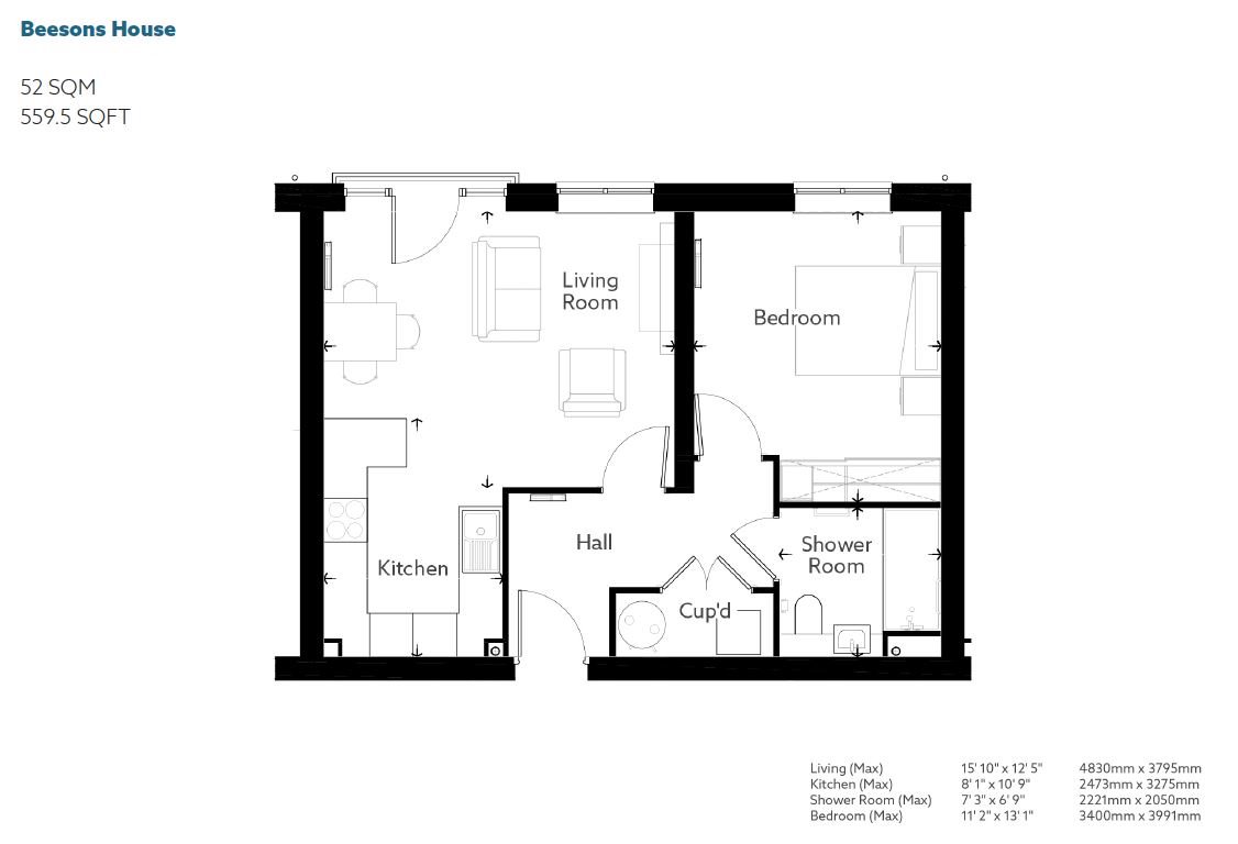 Beesons House (1), Beeson`s Yard, Rickmansworth floorplan