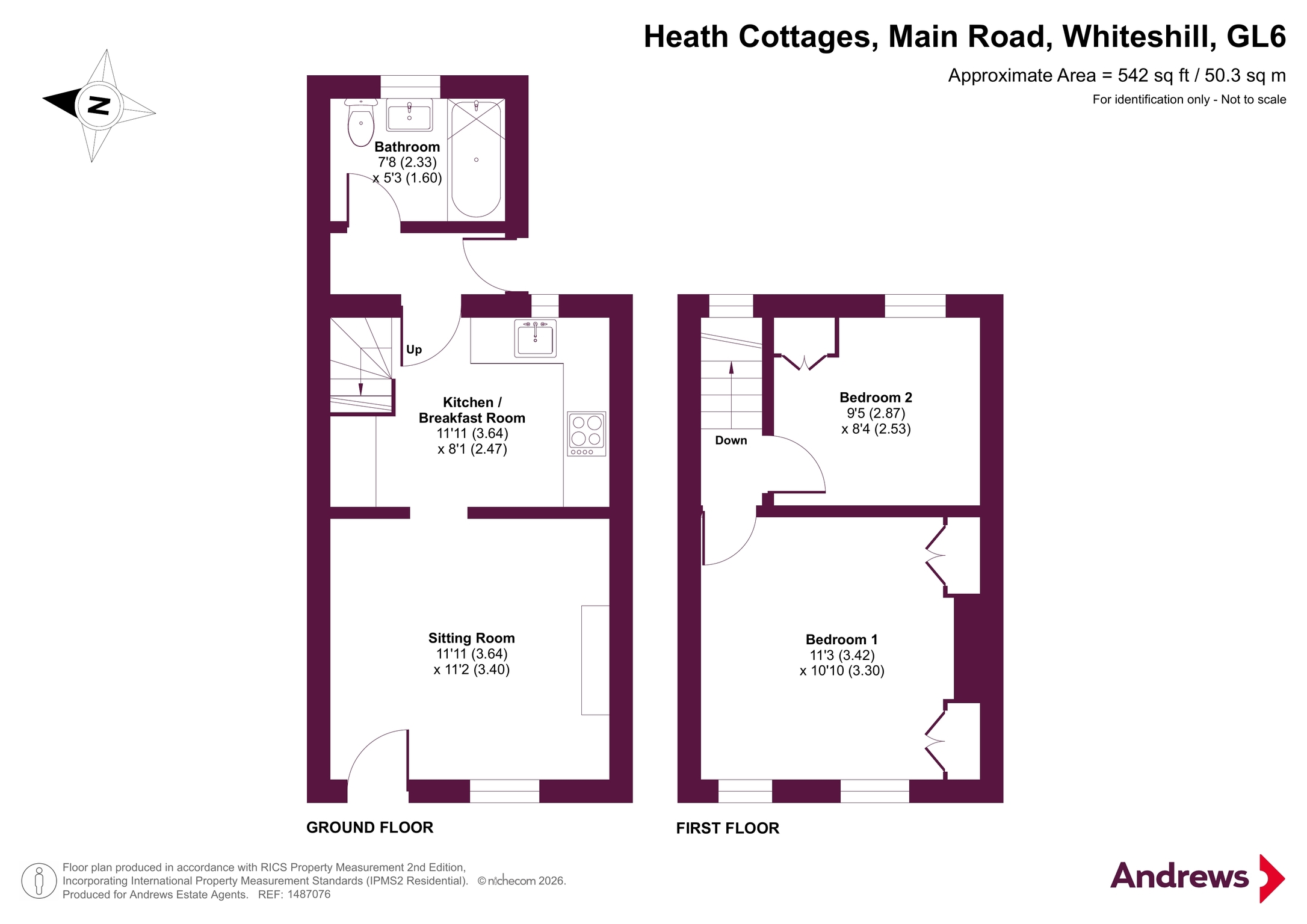 3, Heath Cottages, Whiteshill floorplan