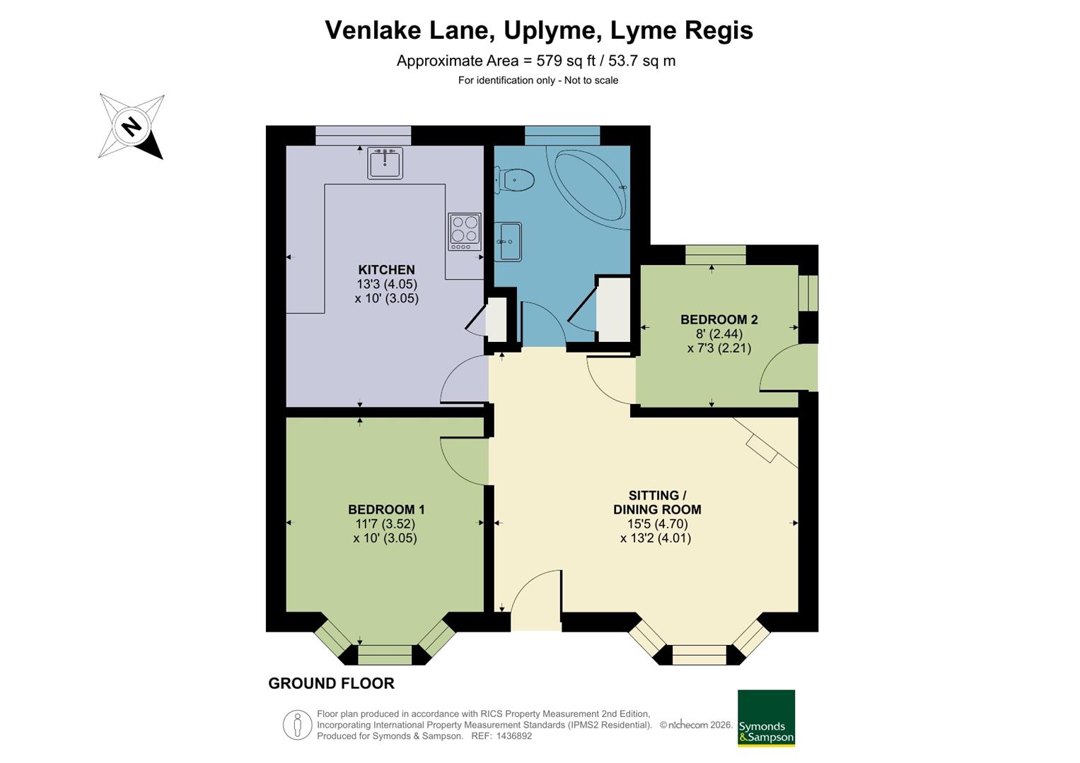 2 Greenbank Cottages, Venlake Lane, Lyme Regis floorplan