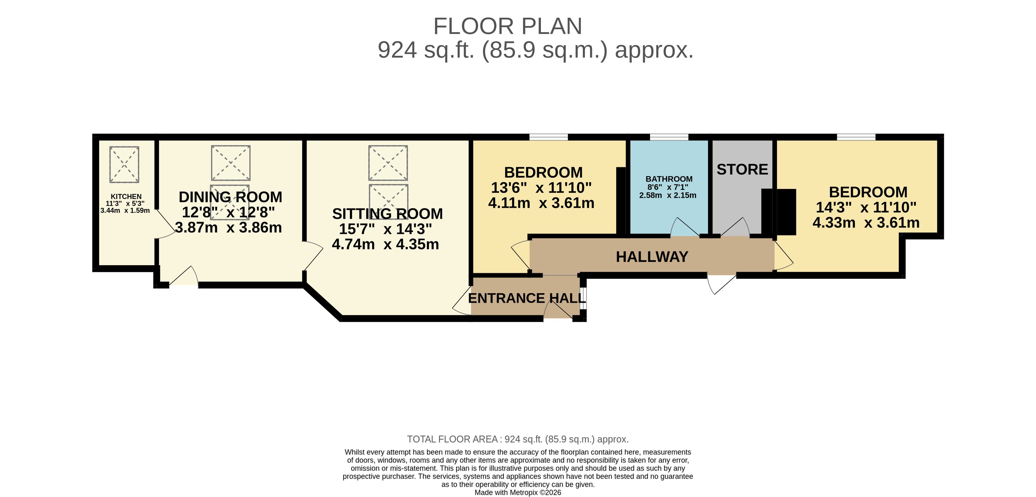 Rutland Street, Matlock floorplan