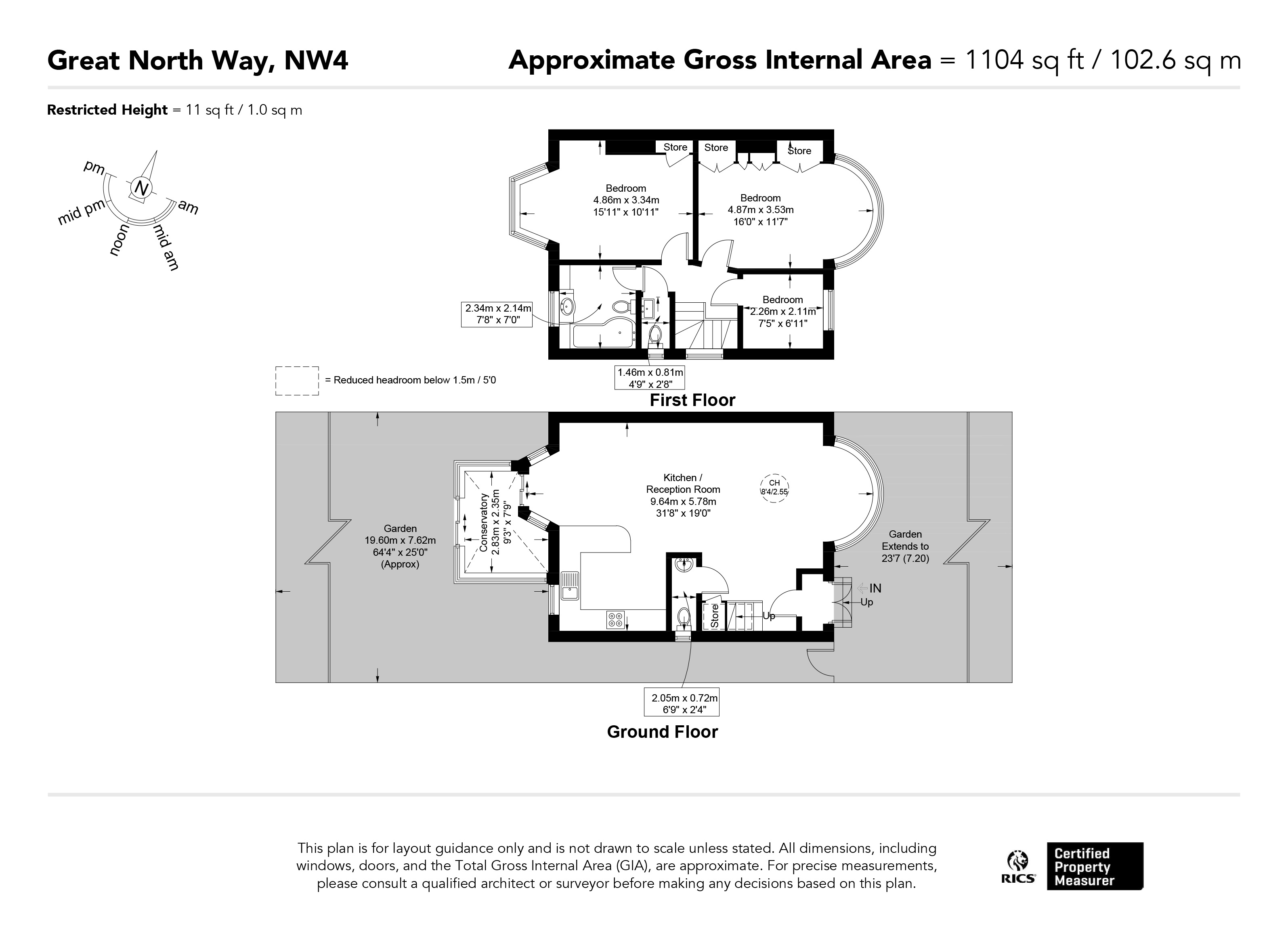 Great North Way, London floorplan