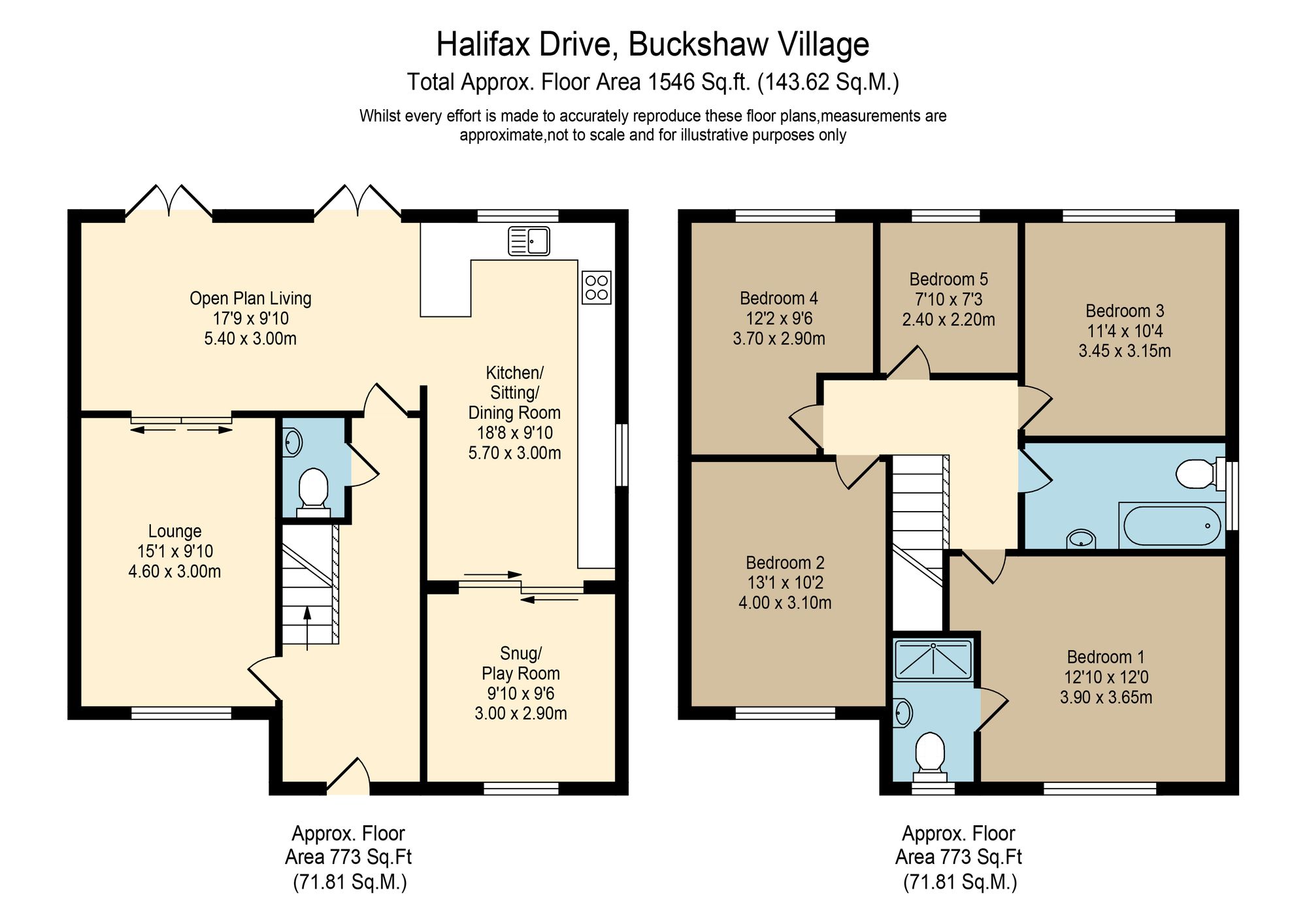 36 Halifax Drive, Chorley floorplan