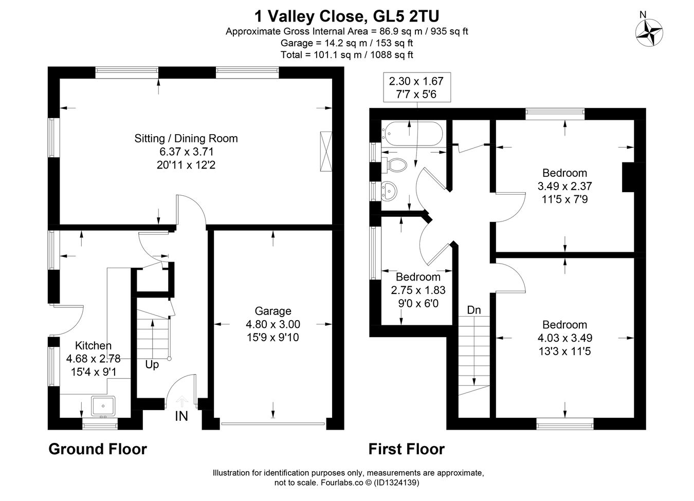 1, Valley Close, Stroud floorplan