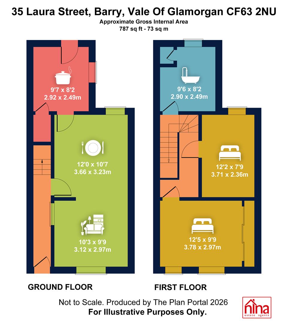 35, Laura Street, Barry floorplan