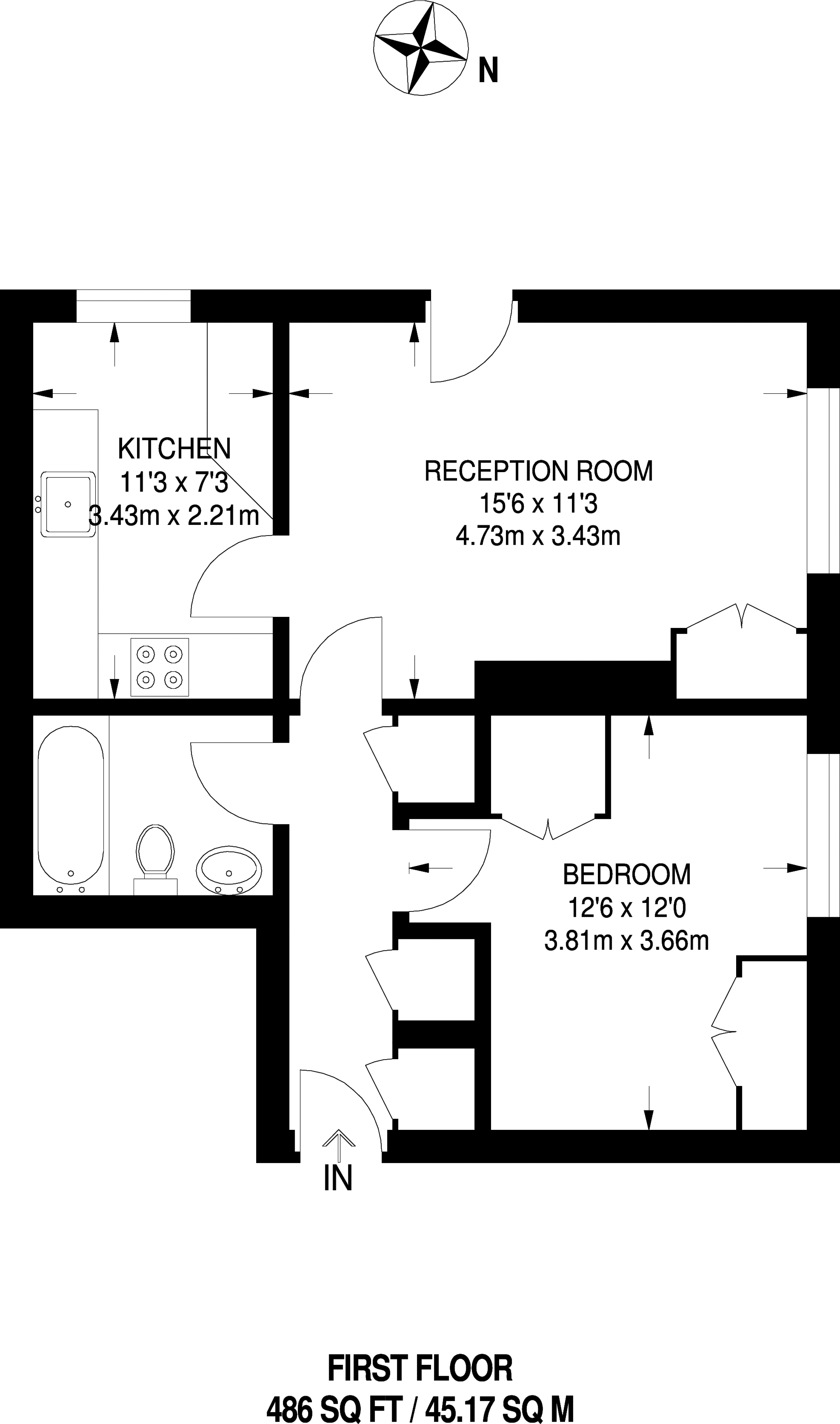 1 Bedrooms Flat to rent in Strathdon Drive, Tooting, London SW17