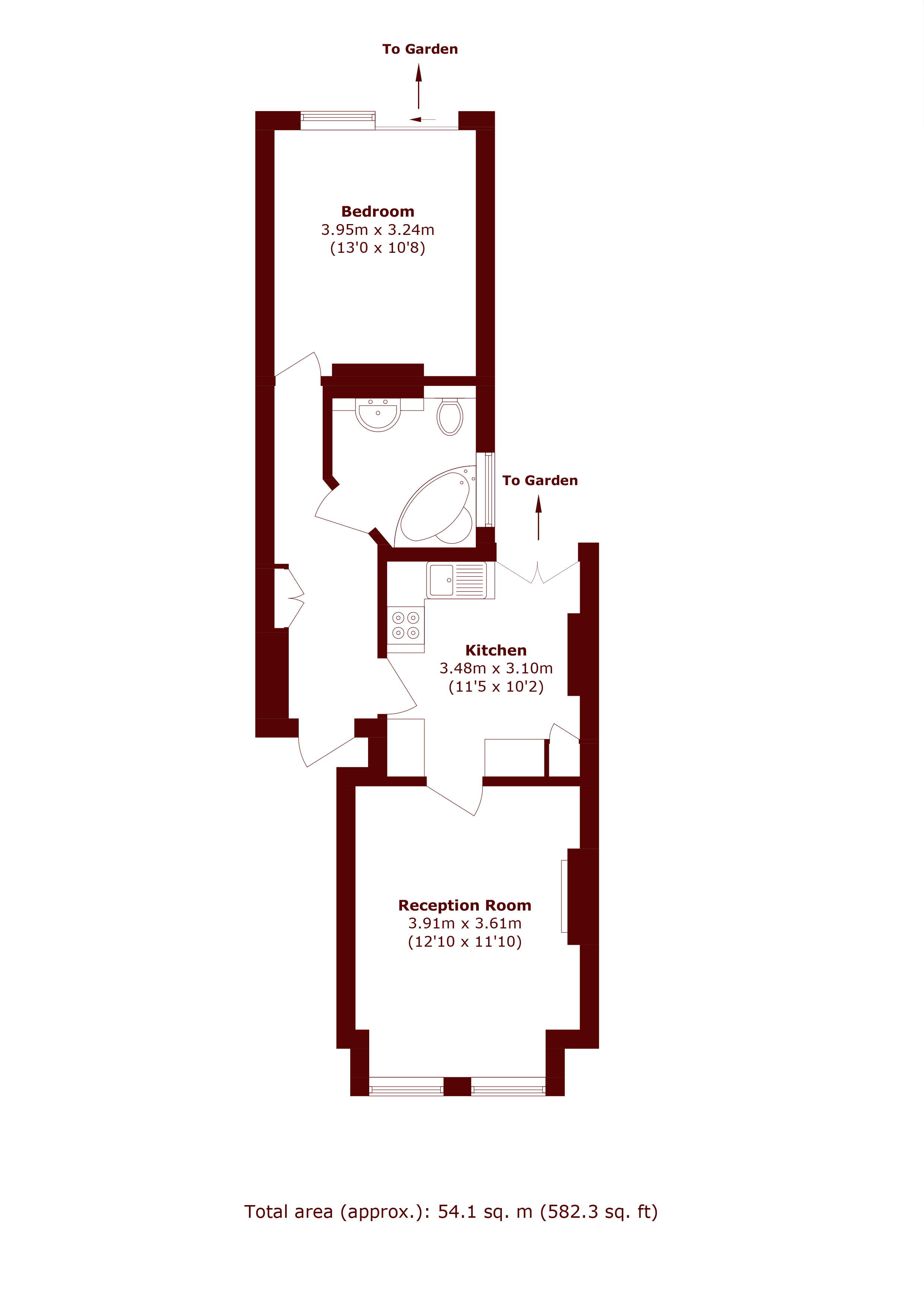 Ground Floor Flat, 67, Dinsmore Road, London floorplan