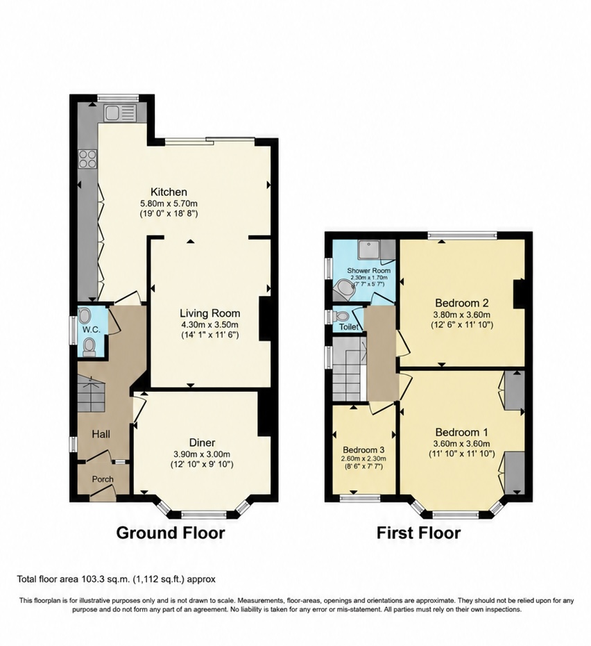 22, Russell Drive, Wollaton floorplan