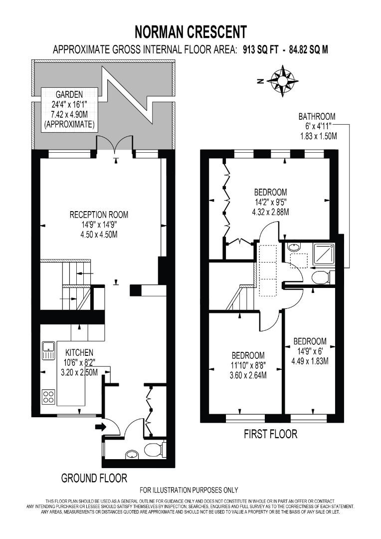 198, Norman Crescent, Heston floorplan