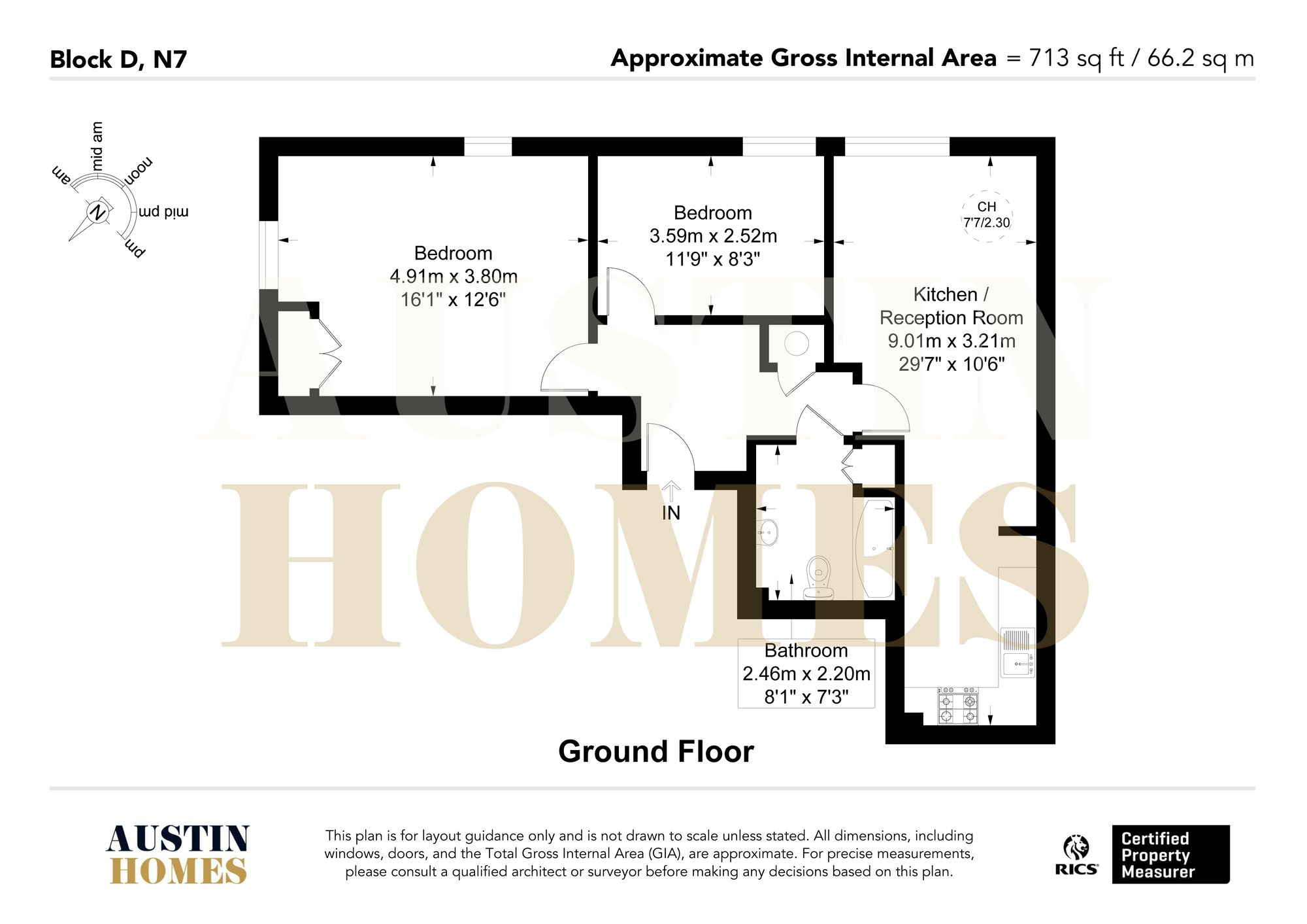 Apt 4, Block D, London floorplan