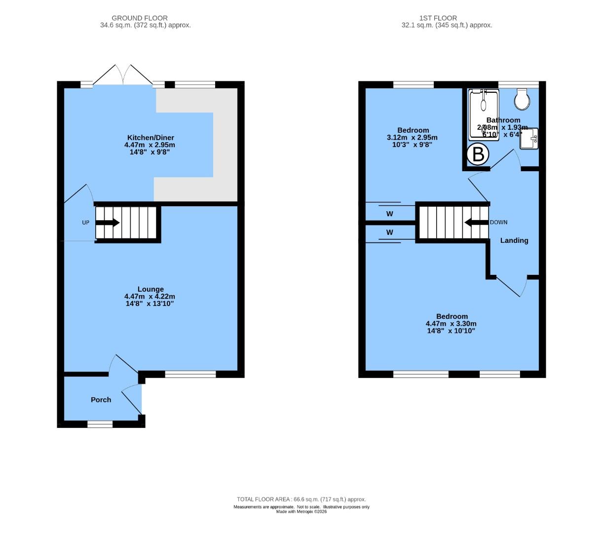1, Langdale Close, Chesterfield floorplan