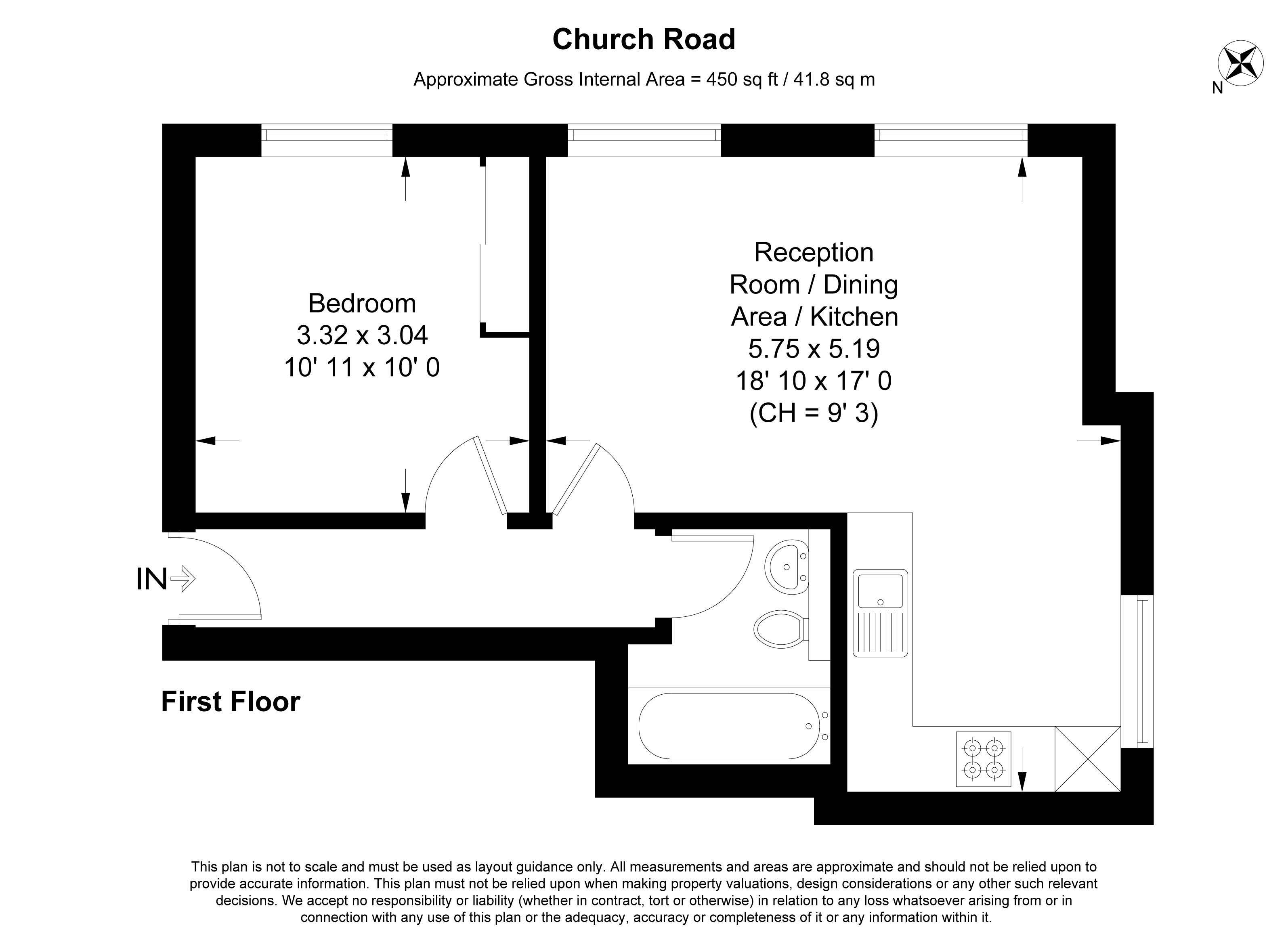 Flat 4 East Point, 90, Church Road, London floorplan