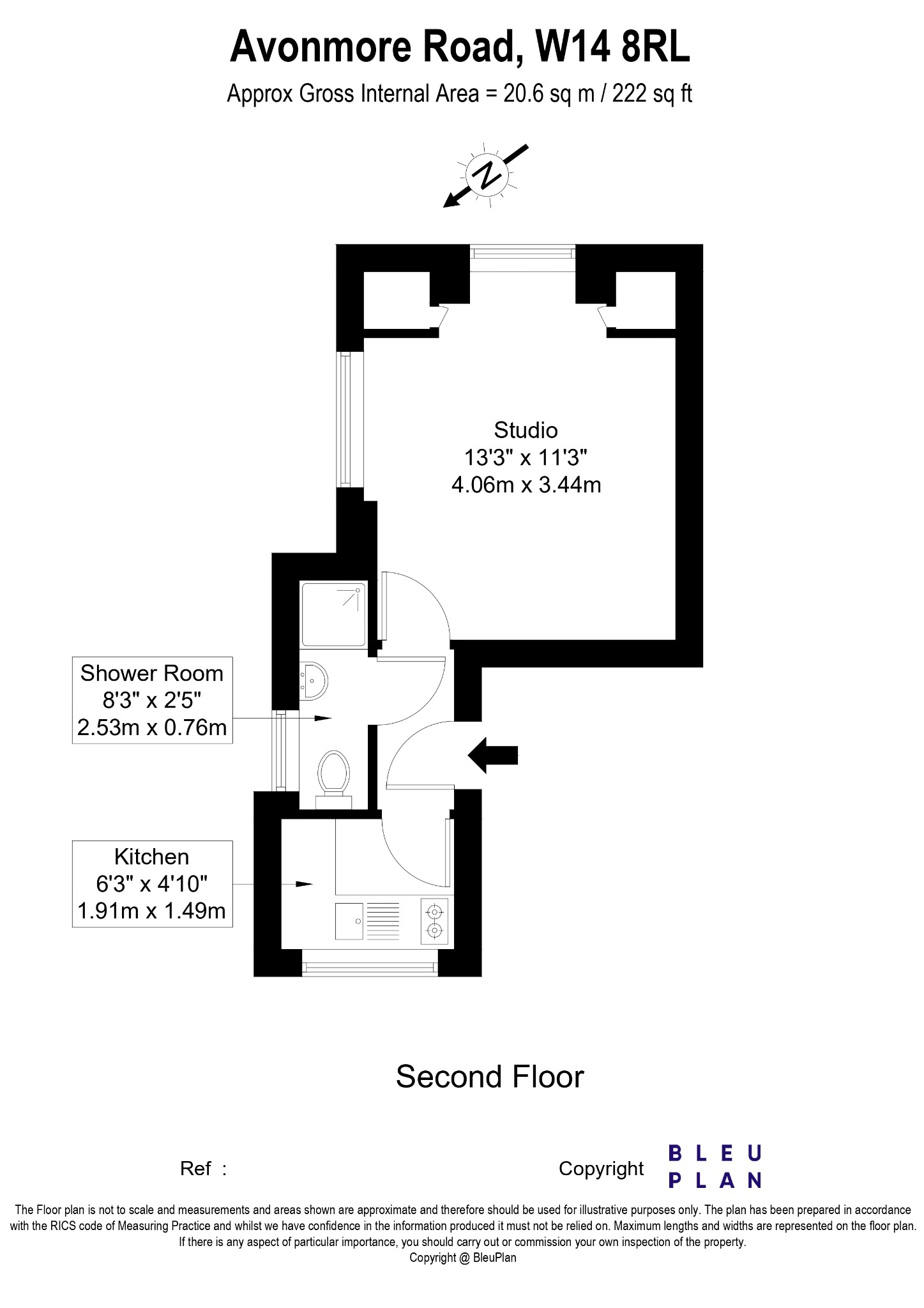 Flat 6, 14 Avonmore Road, Greater London floorplan