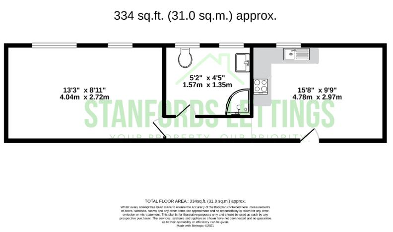 Flat 1B Princes House, North Street, Brighton floorplan